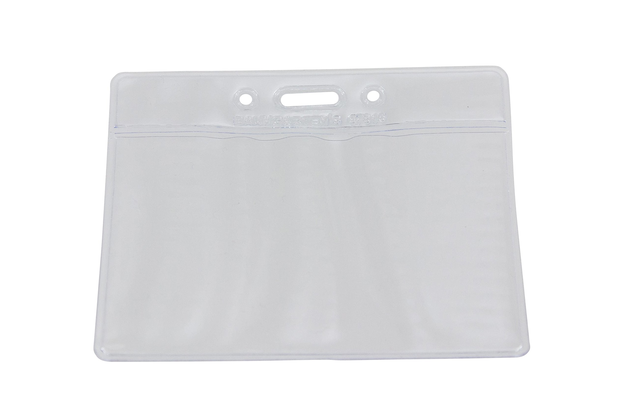 SICURIX Horizontal Badge Holder - 50 Pack (67815) - Ideal for ID Cards, Security Badges, and Event Passes