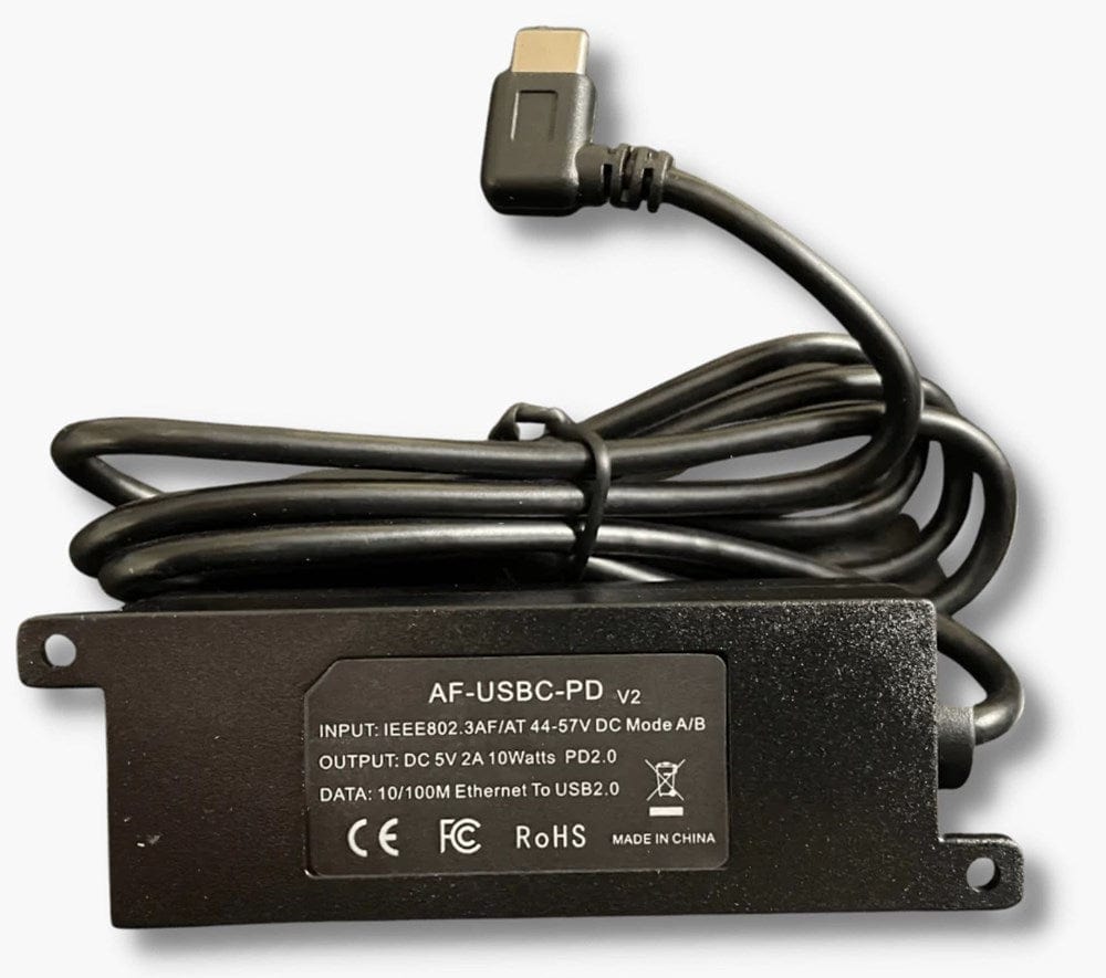 PoE to USB C Power Adapter with Power Delivery & 10/100Mbps Data - Ideal for IP Cameras, VoIP Phones & IoT Devices (IEEE 802.3af Compliant)