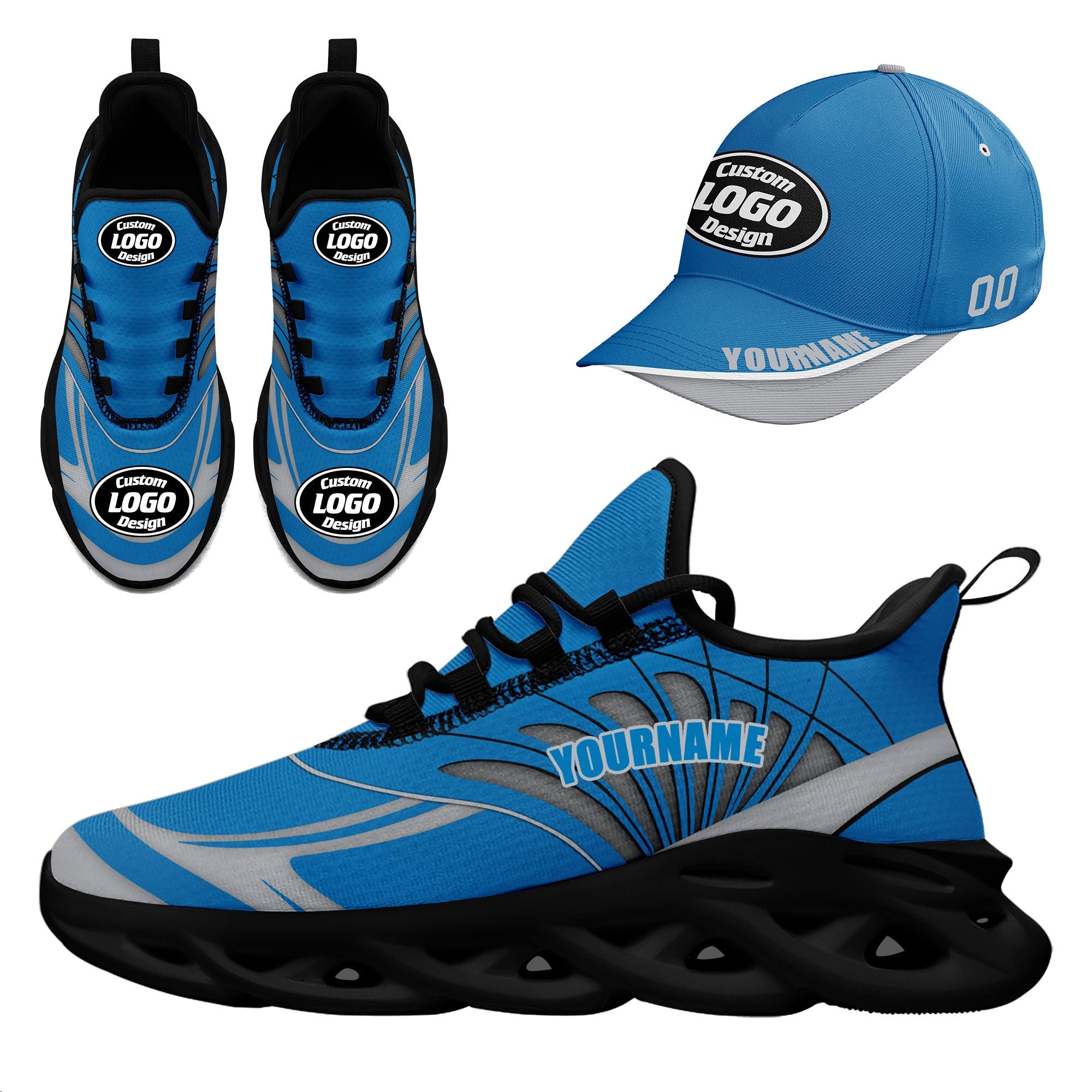 Custom MaxSoul Shoes & Hat Set - Personalized JH D020105 11 - Perfect for Sports, Gifts & Fashion Outfits
