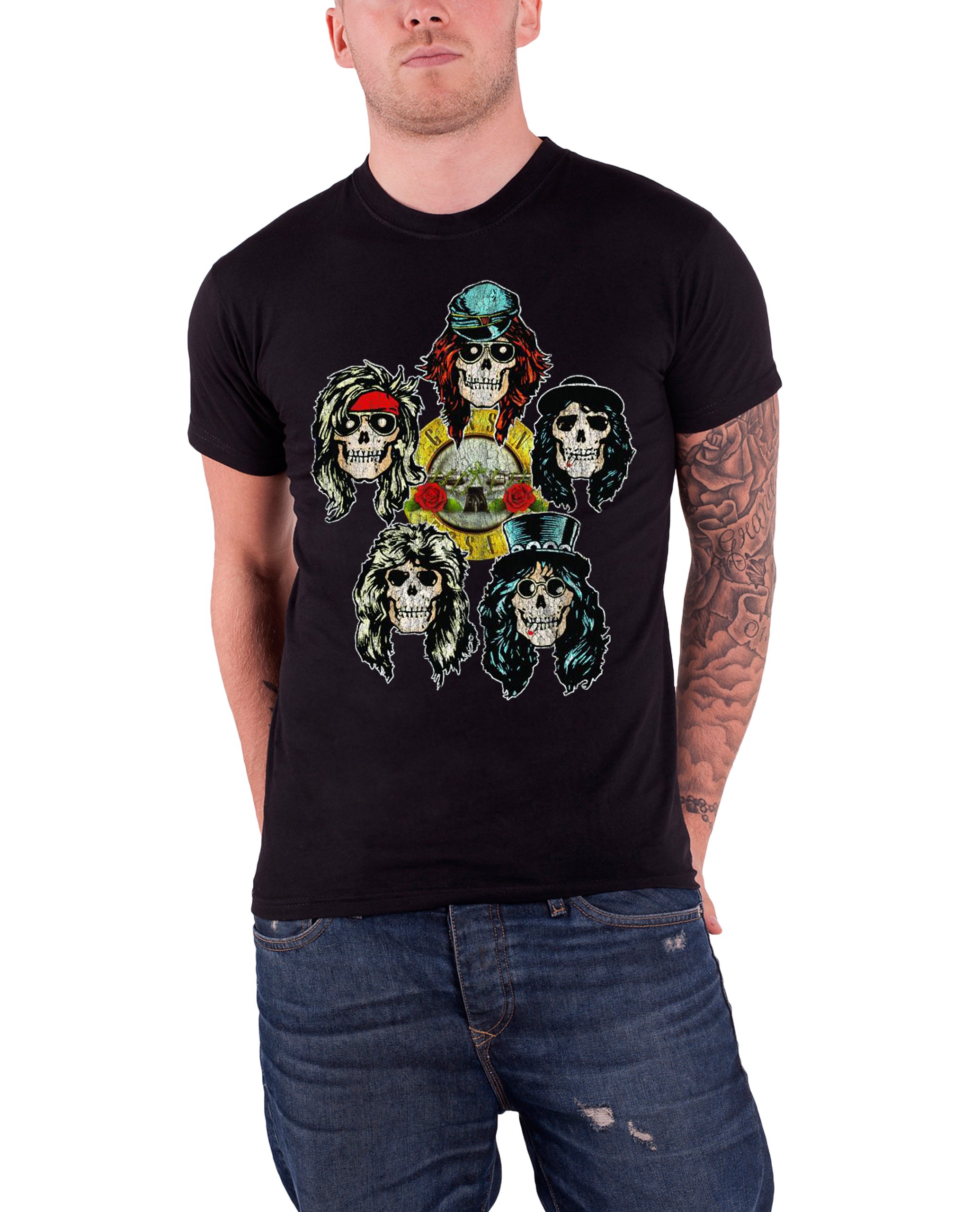 Vintage Guns N Roses Band Graphic T-Shirt for Men - Classic Rock Tee for Concerts, Casual Wear & Music Fans