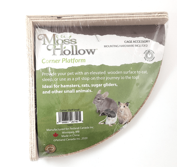 Moss Hollow Wooden Cage Platform - Natural Wooden Bird Perch & Play Stand for Parrots, Cockatiels, and Small Birds - Perfect for Cage Accessories, Climbing, and Playtime Activities