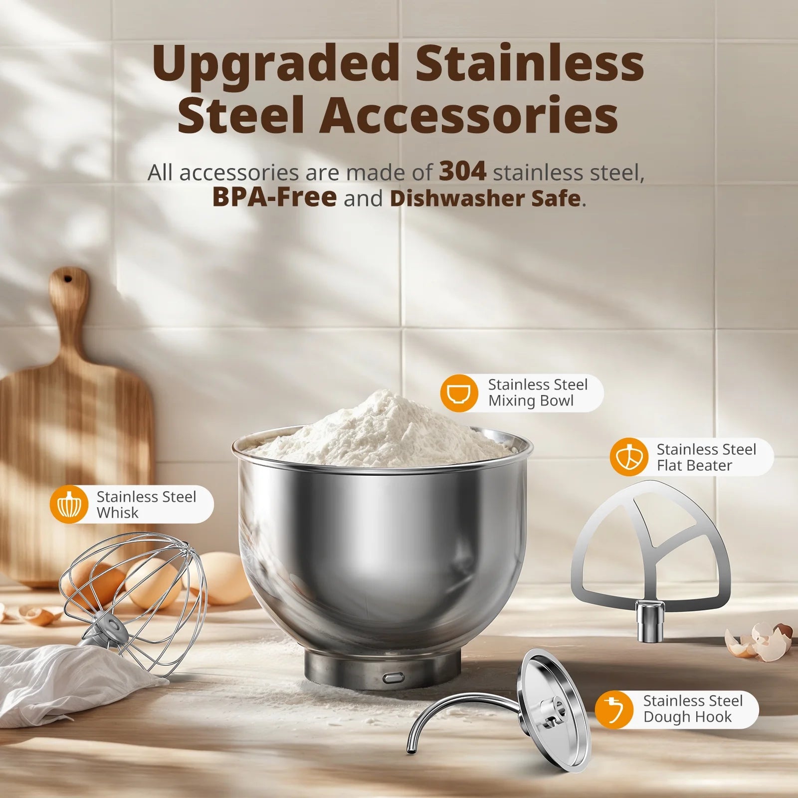 11-Speed Stand Mixer with Timer - 5.5QT Electric Kitchen Mixer for Baking Cakes, Cookies, Bread & Dough - Perfect for Home Bakers & Professional Chefs