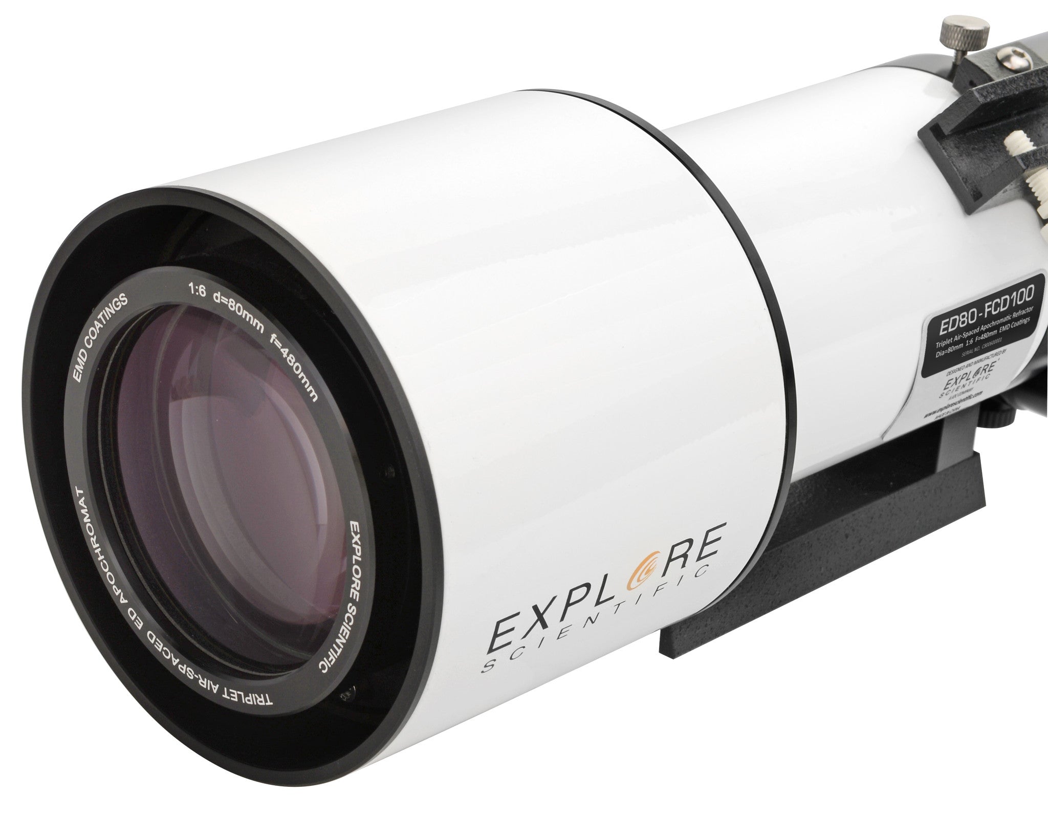 Premium ED80 FCD100 Air Spaced Triplet Refractor Telescope for Astrophotography - Includes 0.8x Focal Reducer & iEXOS 100-2 PMC-Eight Equatorial Mount with WiFi/Bluetooth - Perfect for Deep Space Photography, Stargazing, and Celestial Observation