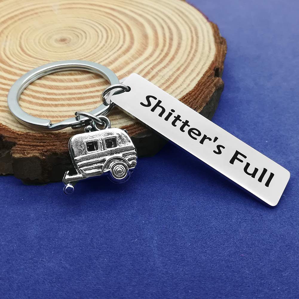 Happy Camper RV Keychain - Unique Gifts for Men & Women | Nekoki Shitter's Full Camper Keychain | Perfect for Camping Enthusiasts, RV Travel & Outdoor Adventures