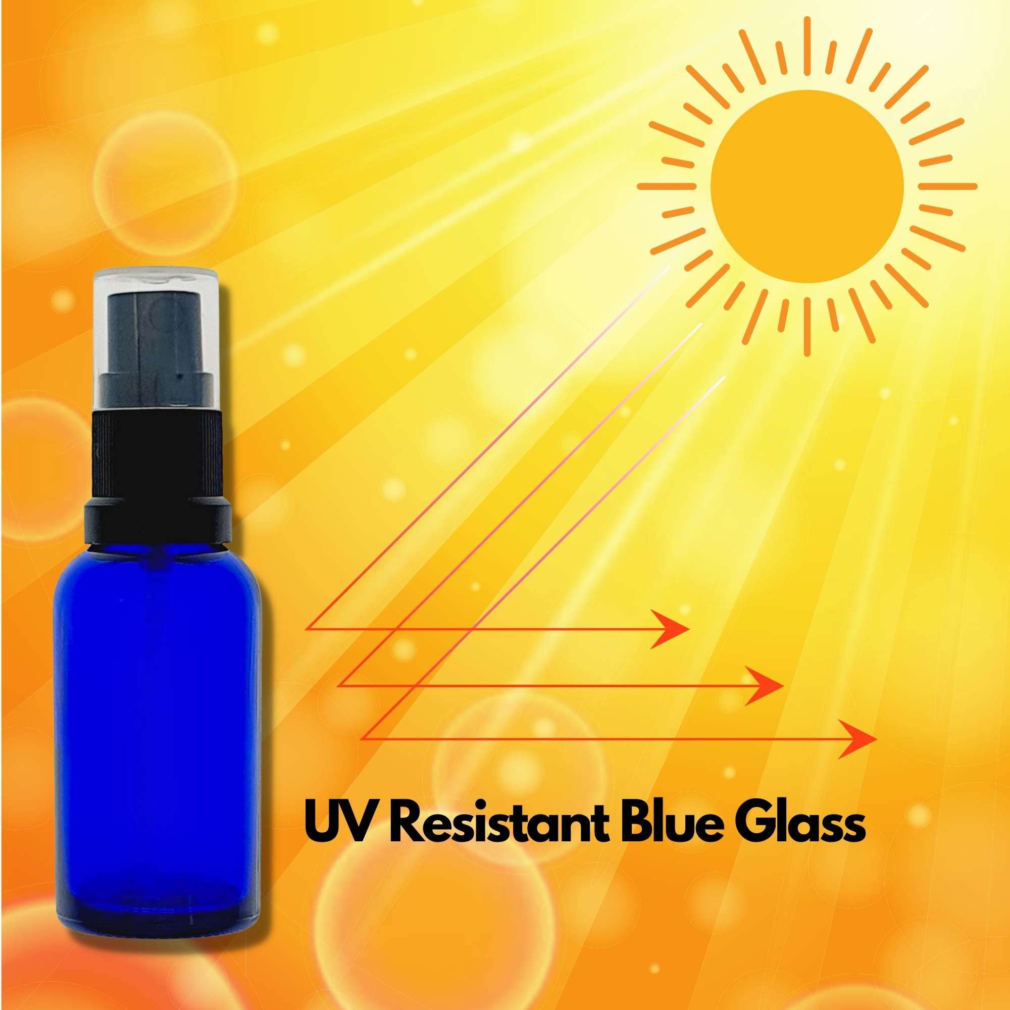 Premium 30ml Blue Glass Spray Bottles - Set of 5 - Essential Oil Diffuser, Perfume Atomizer, DIY Skincare & Hair Mist - Perfect for Travel, Home Spa, Gifting & Aromatherapy - BPA-Free, Leak-Proof Design