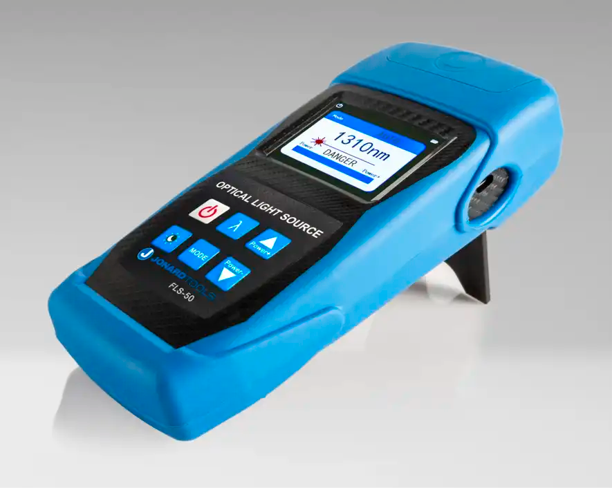 High-Power Optical Light Source with FC/LC/SC Adapters - Compatible with PC/UPC Connectors for Fiber Optic Testing, Network Maintenance & Telecom Installations