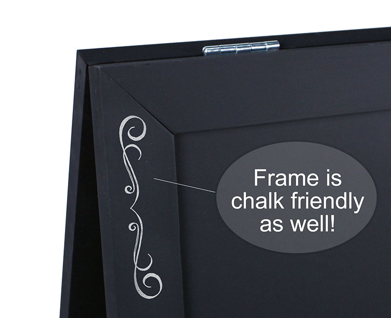 Custom A-Frame Sidewalk Chalkboard Sign - Double Sided Wooden Menu Board with Multiple Finish Options | Perfect for Restaurants, Cafes & Retail Stores