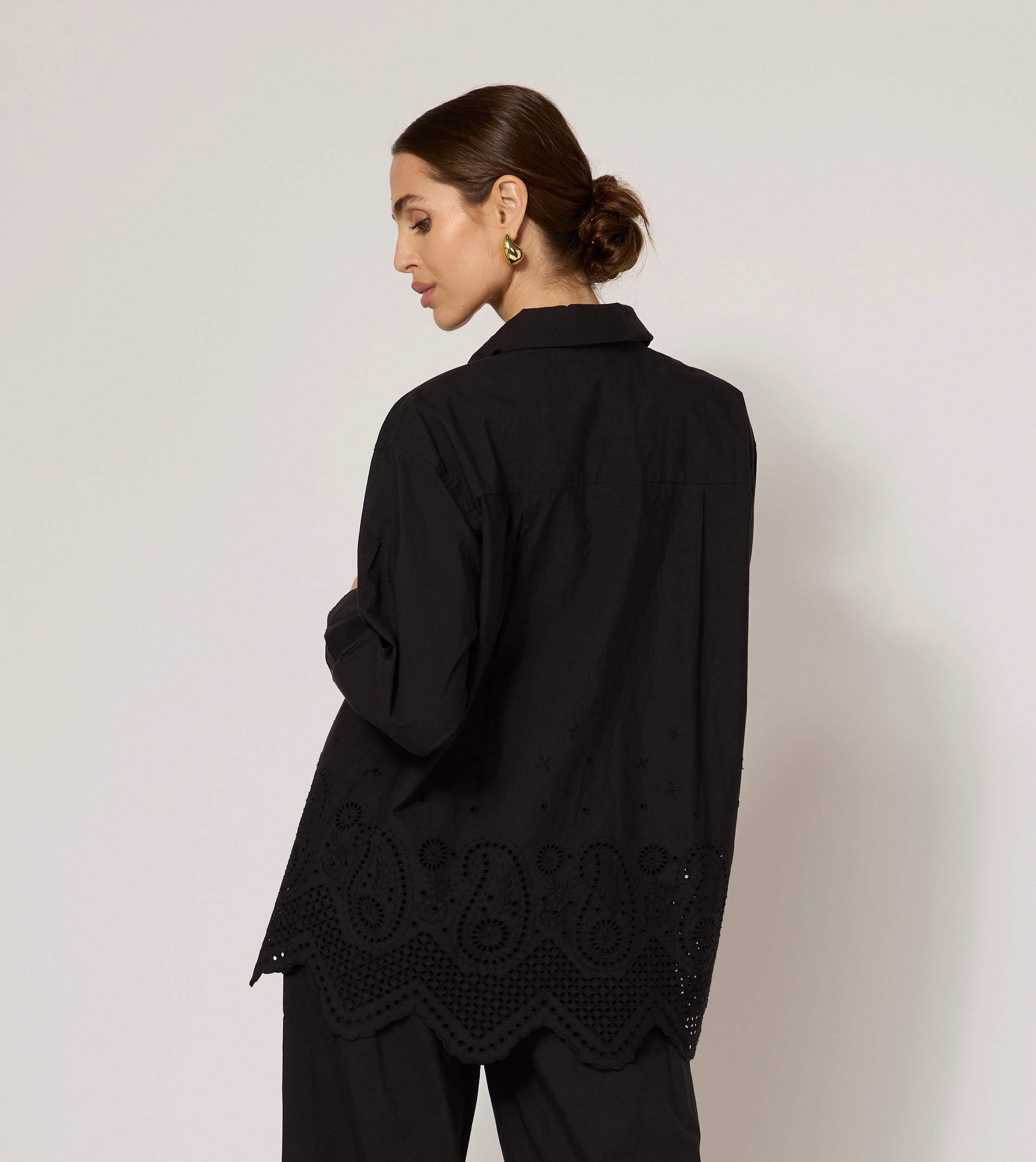 Trisha Blouse Women's Elegant Black Top - Perfect for Office Wear, Date Night & Casual Outfits