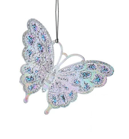 3.8 Inch Opalescent Butterfly Ornament - Elegant Home Decor for Wall, Table, or Garden - Perfect for Weddings, Parties & DIY Crafts