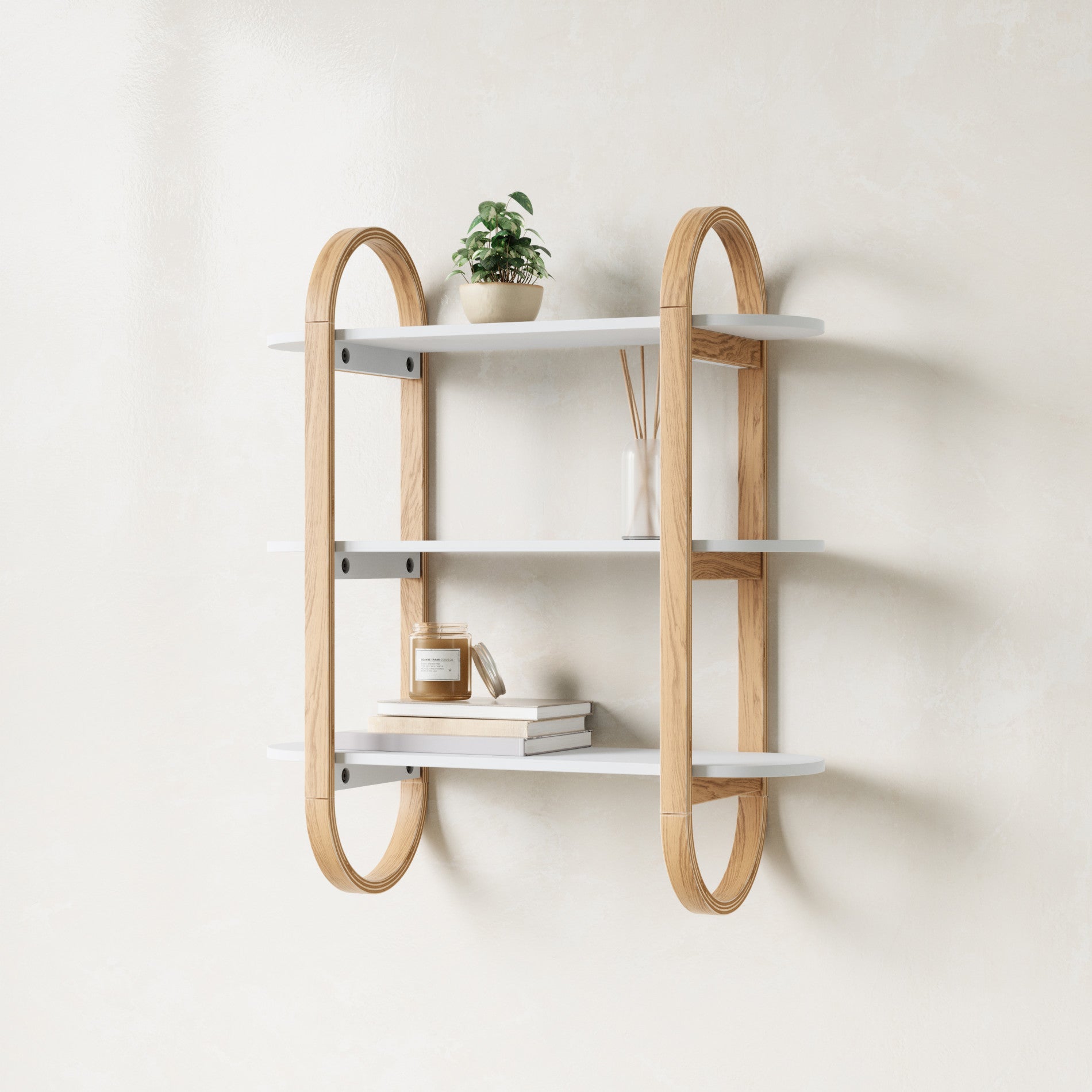 Bellwood Floating Wall Shelf - Rustic Wood Wall Decor for Living Room, Bedroom, Bathroom - Perfect for Displaying Books, Plants & Home Decor