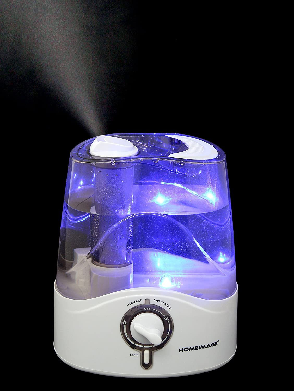 4.5L Cool Mist Humidifier by HOME IMAGE - Ultrasonic Quiet Air Humidifier for Bedroom, Nursery & Office - HI HYB21 Model for Dry Air Relief