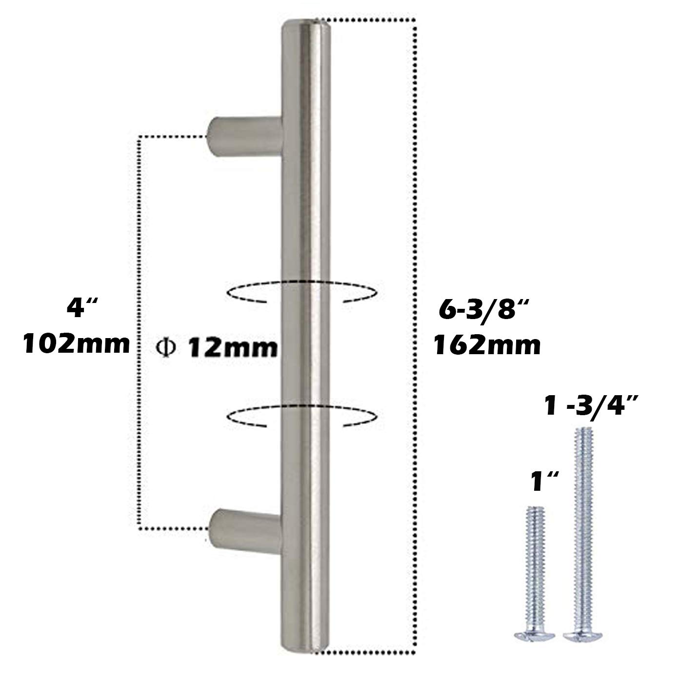 Gobrico 15 Pack Satin Nickel Cabinet Pulls 4