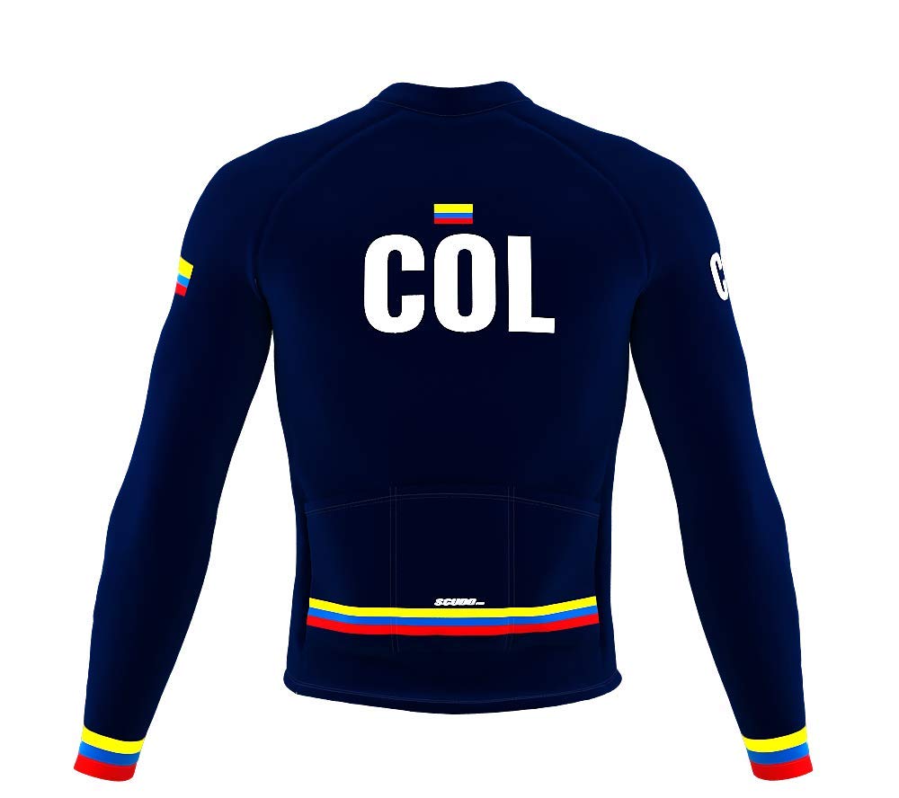 ScudoPro Pro Thermal Long Sleeve Cycling Jersey for Men - Winter Bike Riding, Cold Weather Training & Outdoor Sports - Breathable & Windproof Cycling Apparel