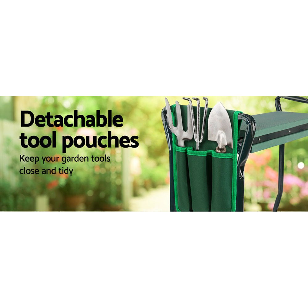 3-in-1 Foldable Garden Kneeler with Padded Seat - Convertible Outdoor Bench & Knee Pad for Gardening, Weeding & Yard Work