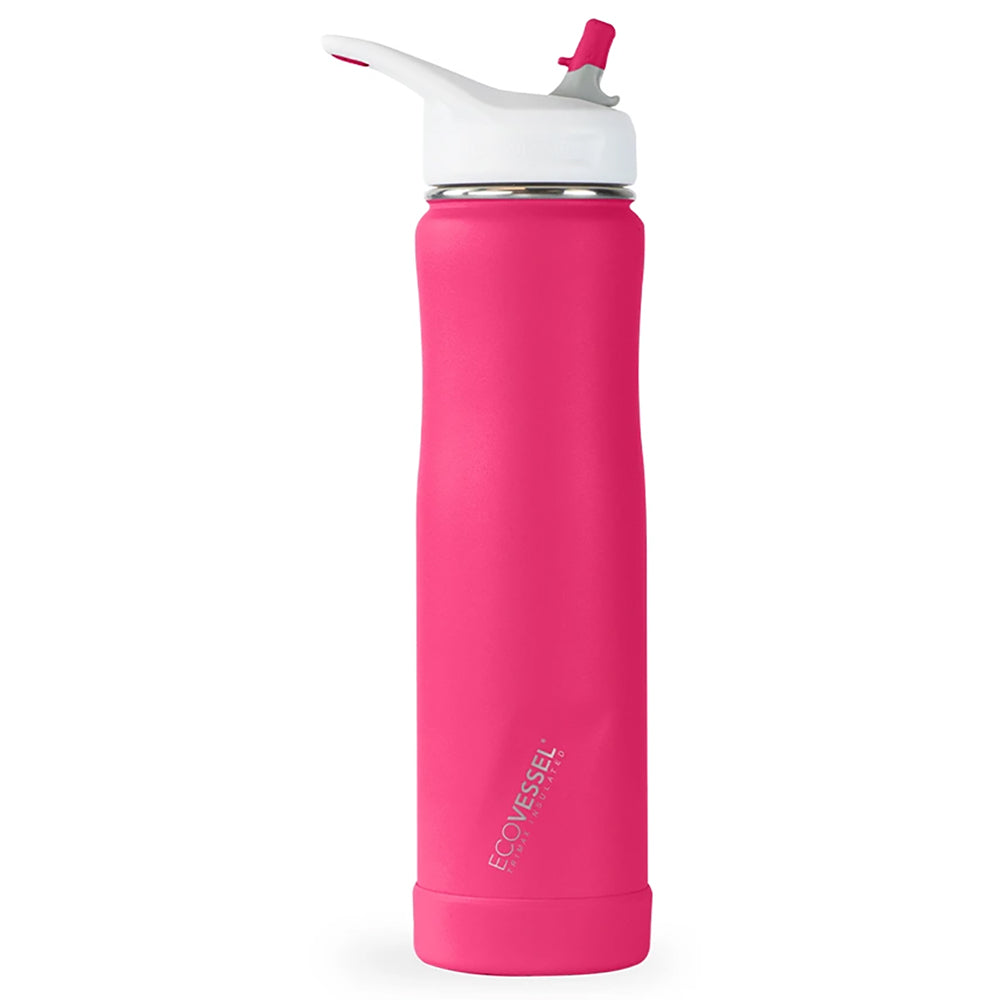 EcoVessel The Summit 24oz Stainless Steel Water Bottle with Straw - Insulated, Leak Proof & BPA Free - Perfect for Hiking, Gym & Outdoor Activities
