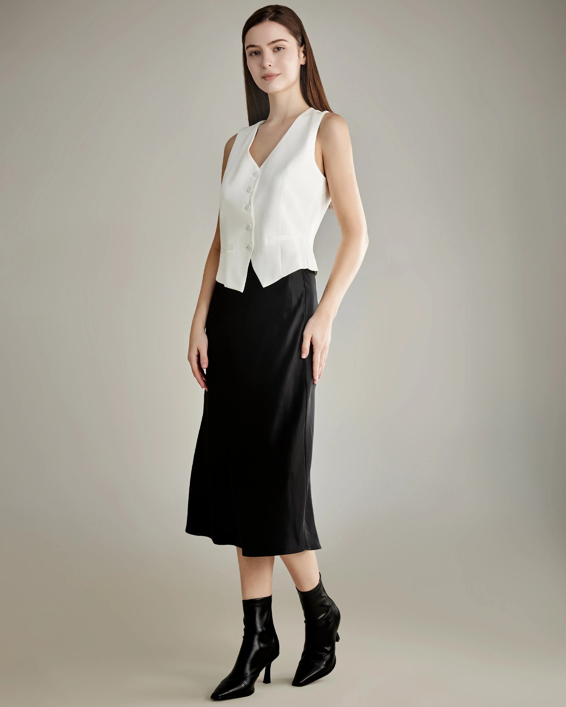 Elegant Women's Silk Suit Vest - Premium Blazer for Business & Formal Occasions - Perfect for Office Wear, Weddings & Professional Events