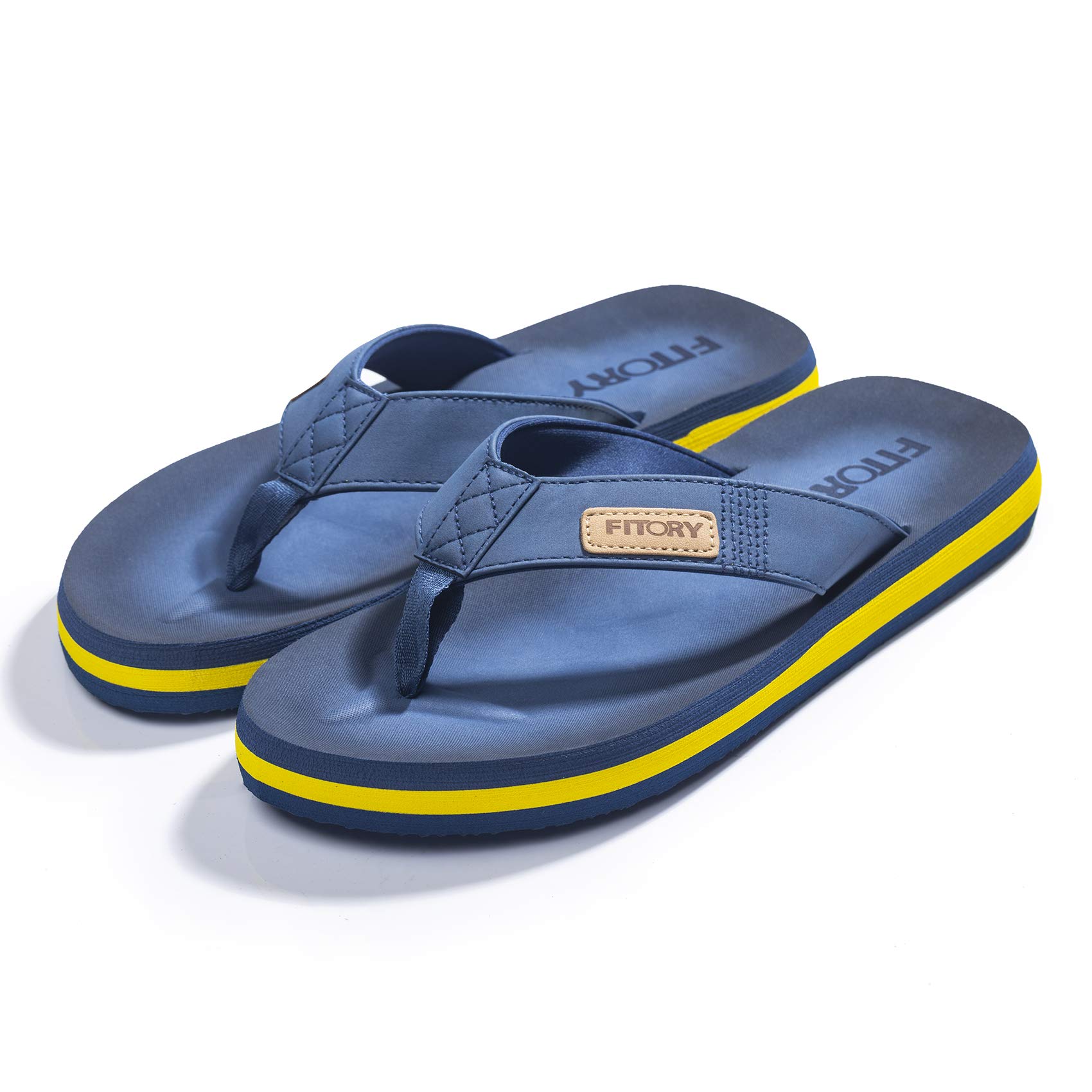 FITORY Men's Flip Flops - Comfortable Thong Sandals for Beach, Pool & Outdoor - Sizes 6-15 - Lightweight Summer Slippers for Walking, Travel & Vacation
