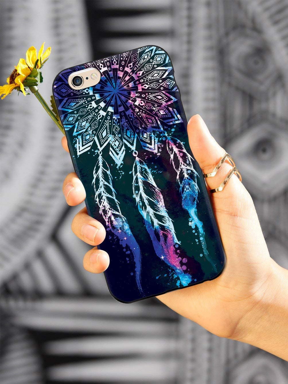 Inspired Cases - Protective iPhone 12 Case with 3D Textured Design - Dreamcatcher Space Watercolor Cover for Apple iPhone 12 - Perfect for Daily Use, Travel & Outdoor Activities