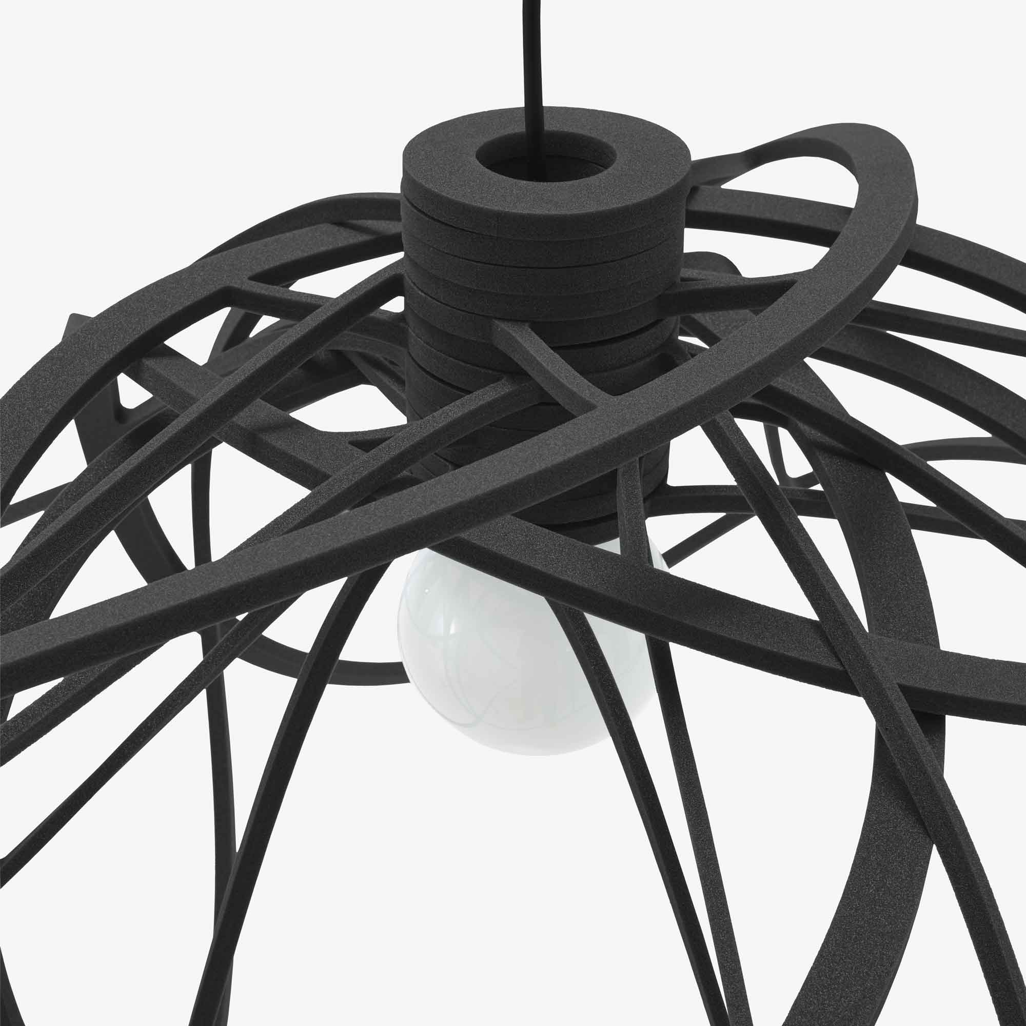 Modern Black Bloom Suspended Ceiling Light - Stylish Hanging Fixture for Living Room, Bedroom & Dining Room Decor