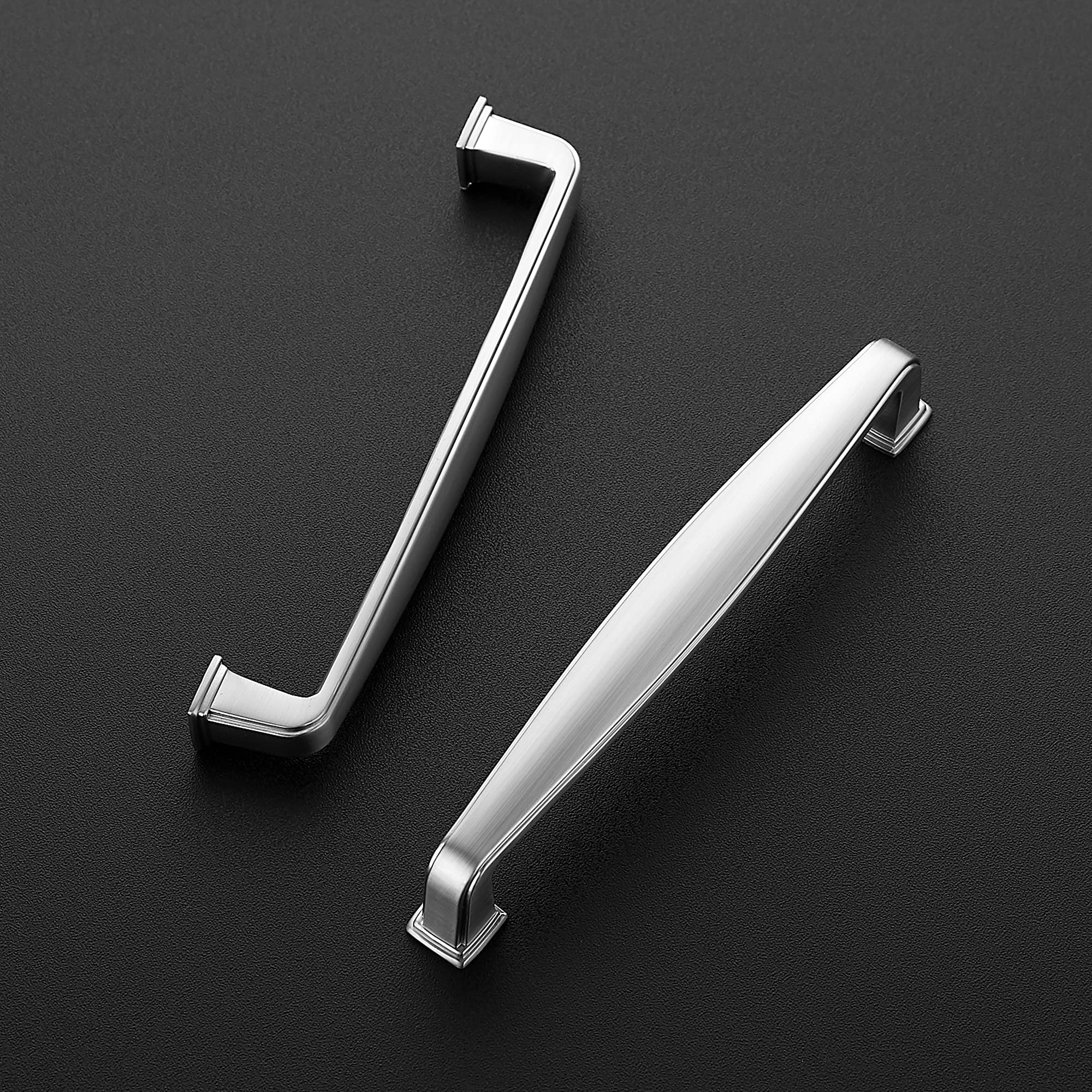 40 Pack Brushed Nickel Cabinet Handles - 5 Inch Solid Kitchen Cabinet Pulls, Satin Nickel Drawer Handles for Cabinets & Cupboards | Durable Kitchen Hardware for Modern & Traditional Home Decor