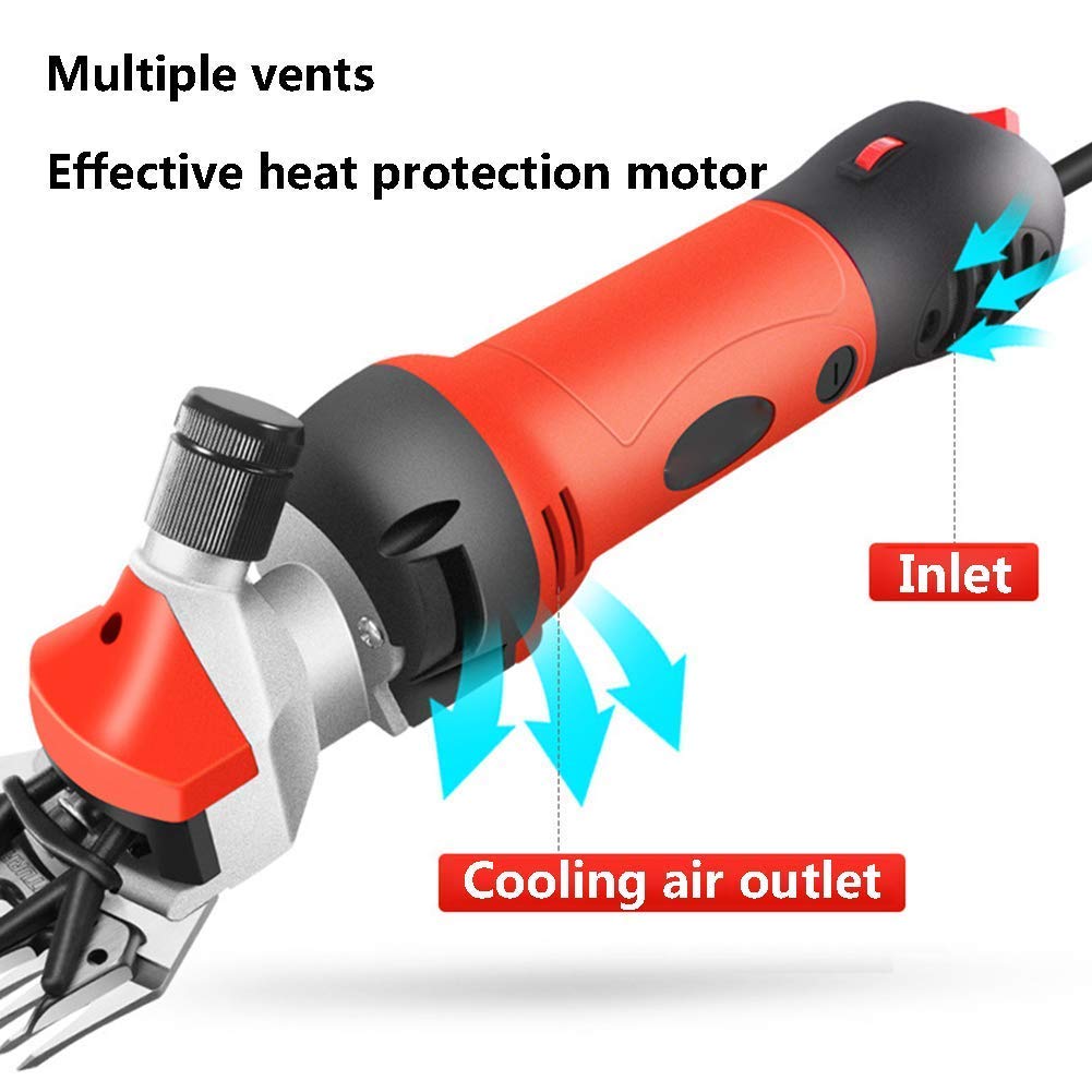750W Professional Electric Sheep Shears - Heavy Duty Animal Grooming Clippers with 6 Speed Settings for Sheep, Goats, Alpacas - Perfect for Farm Shearing, Wool Harvesting & Pet Grooming