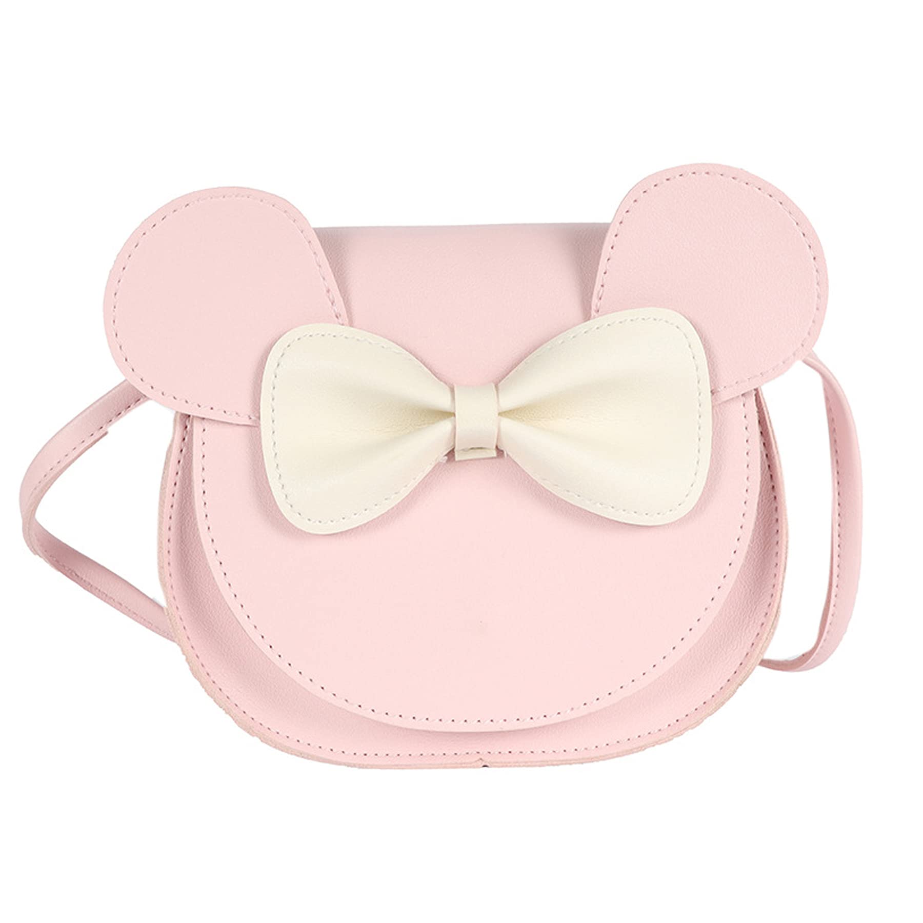 **Bolley Joss Crossbody Bag - Cute Bowknot Shoulder Purse for Little Girls with Cartoon Mouse Ears | Perfect for School, Parties & Everyday Use**