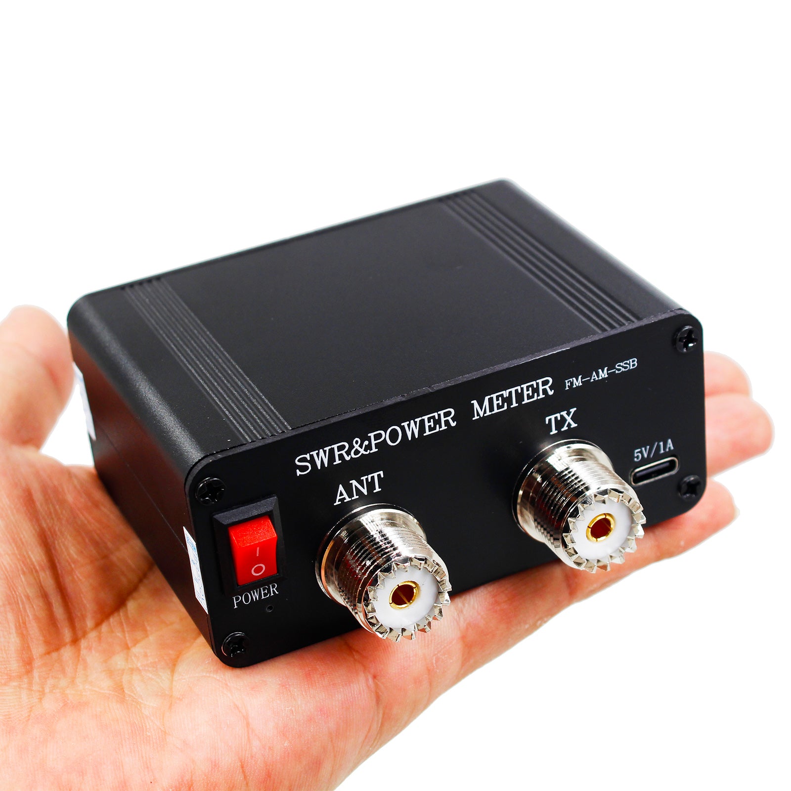 1.8MHz-54MHz Standing Wave Meter with 240x240 Full Color LCD Display - RF Power Meter for Ham Radio, Antenna Testing & SWR Measurement