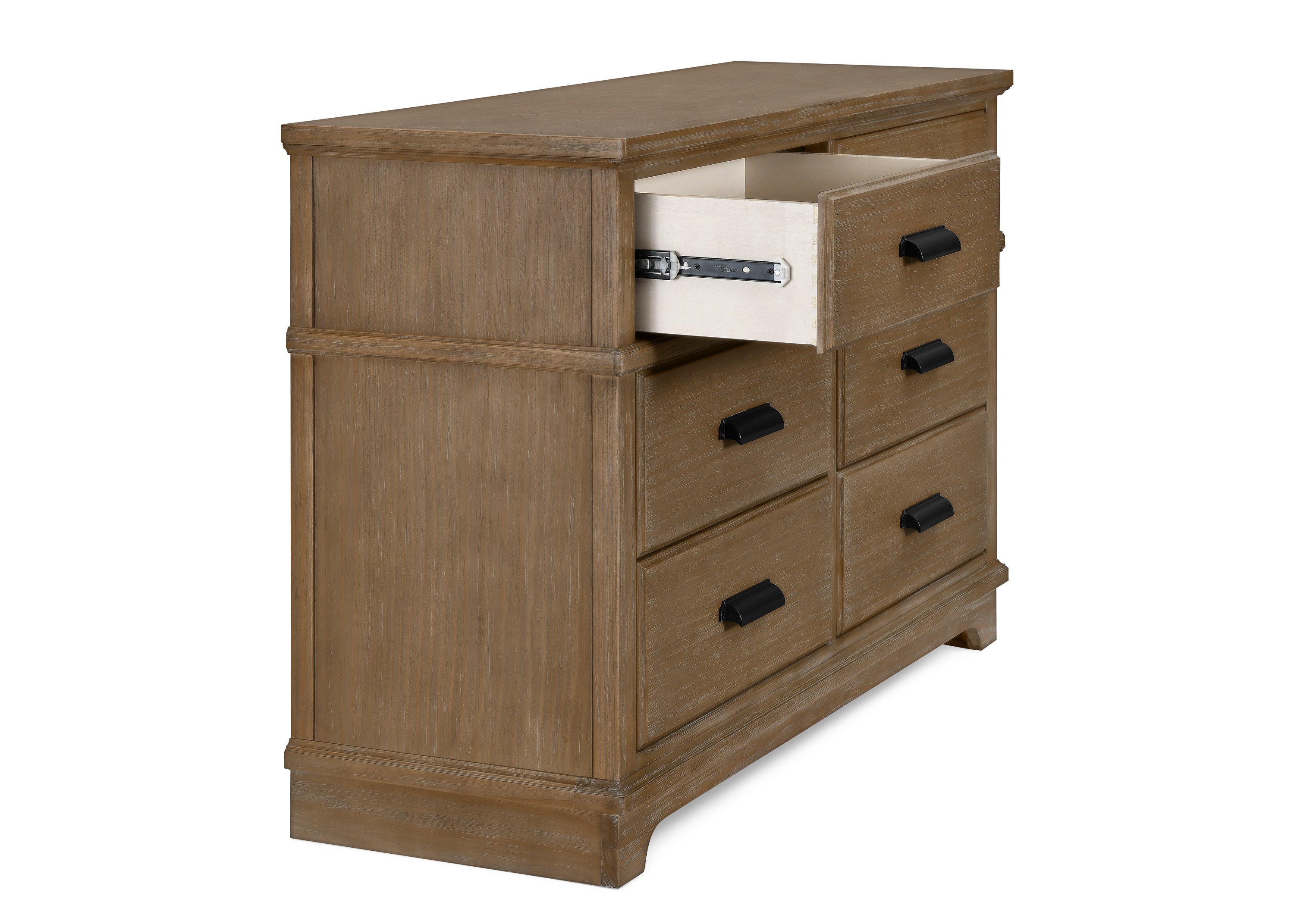 Asher 6-Drawer Baby Dresser with Changing Table Top & Secure Interlocking Drawers - Perfect for Nursery Organization & Diaper Changes