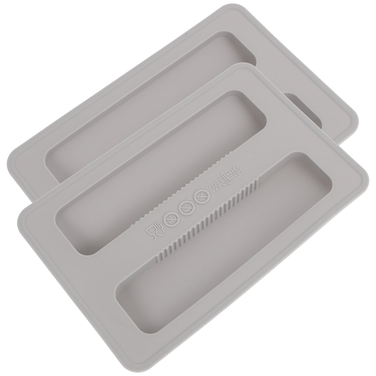 BESTonZON 2-Pack Silicone Toaster Cover for 2-Slice Toasters - Heat-Resistant Bread Maker Lid Replacement Accessory (Gray) - Perfect for Kitchen Countertop Protection & Appliance Safety