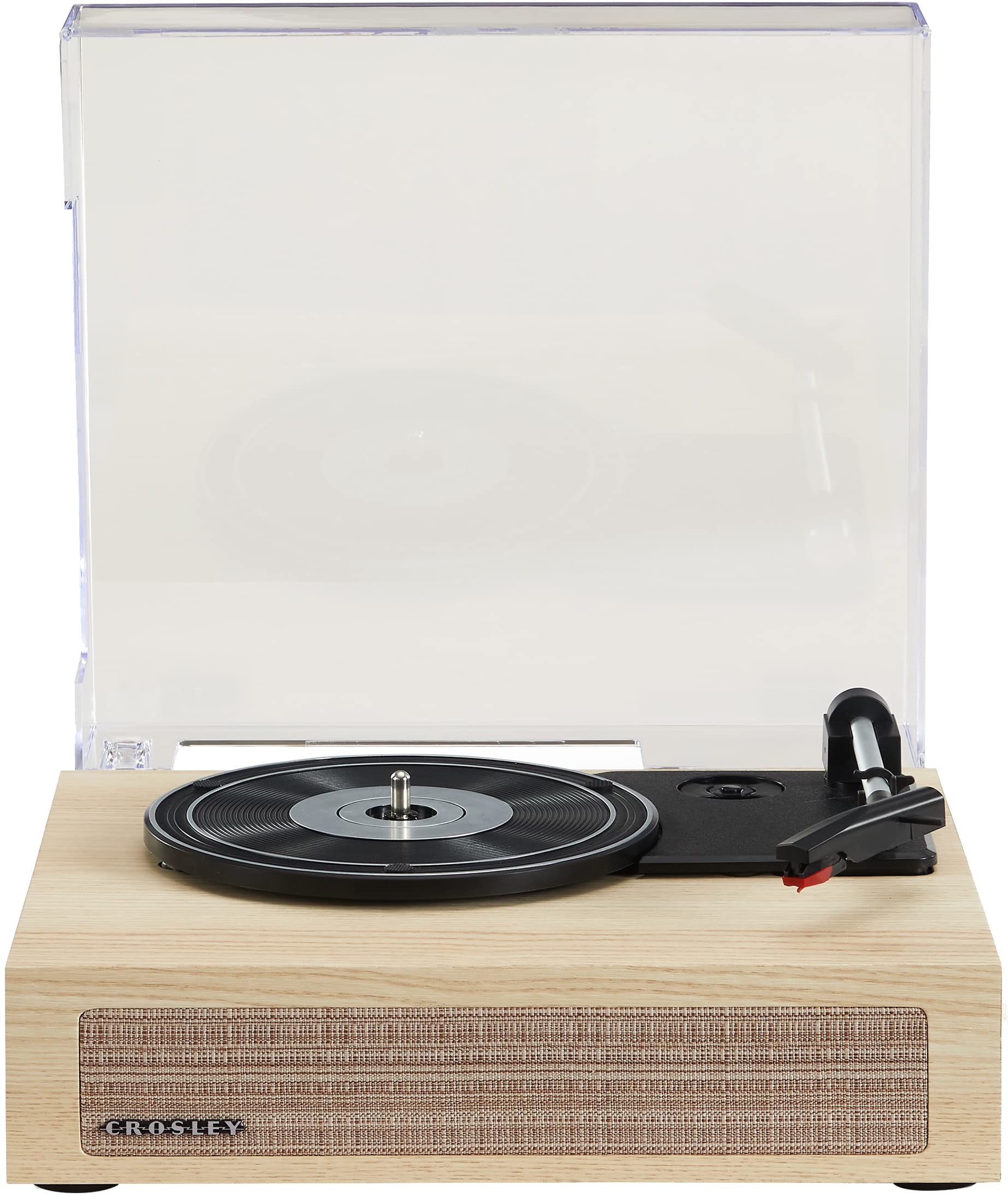 Crosley CR6042A-NA Scout 3-Speed Bluetooth Vinyl Record Player with Built-in Speakers - Natural Wood Finish | Perfect for Home, Office & Retro Music Lovers