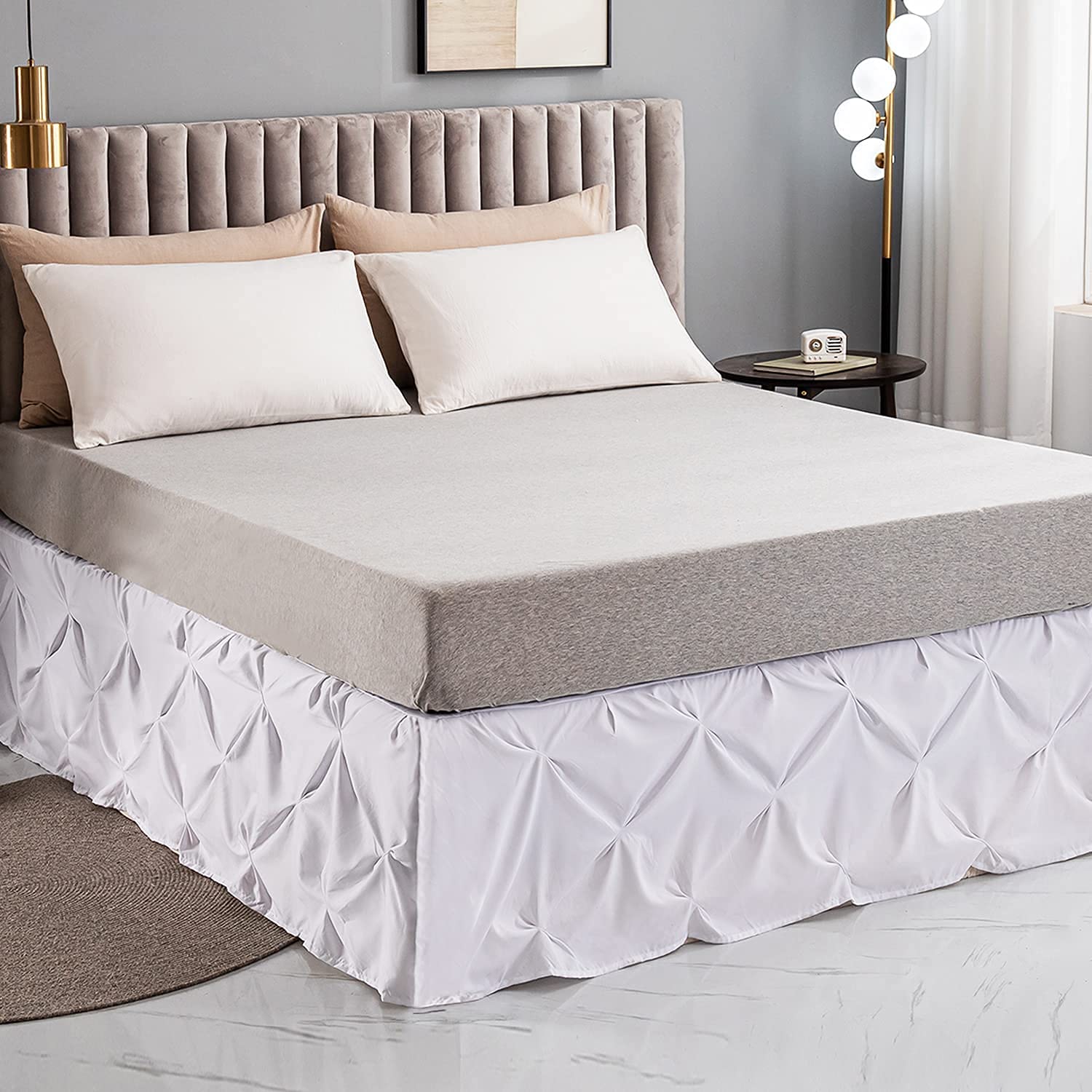 Premium 100% Cotton 600 TC Twin XL Wrap Around Bed Skirt - 12
