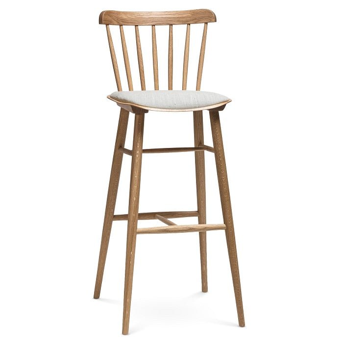 Ironica Bentwood Stool by Ton - Modern Wooden Bar Stool for Kitchen Island, Dining Room & Cafe - Ergonomic Design with Curved Seat
