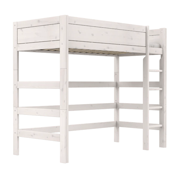 High Sleeper Bed with Ladder - 177cm Loft Bed for Teens & Adults - Space Saving Furniture for Small Rooms & Dormitories