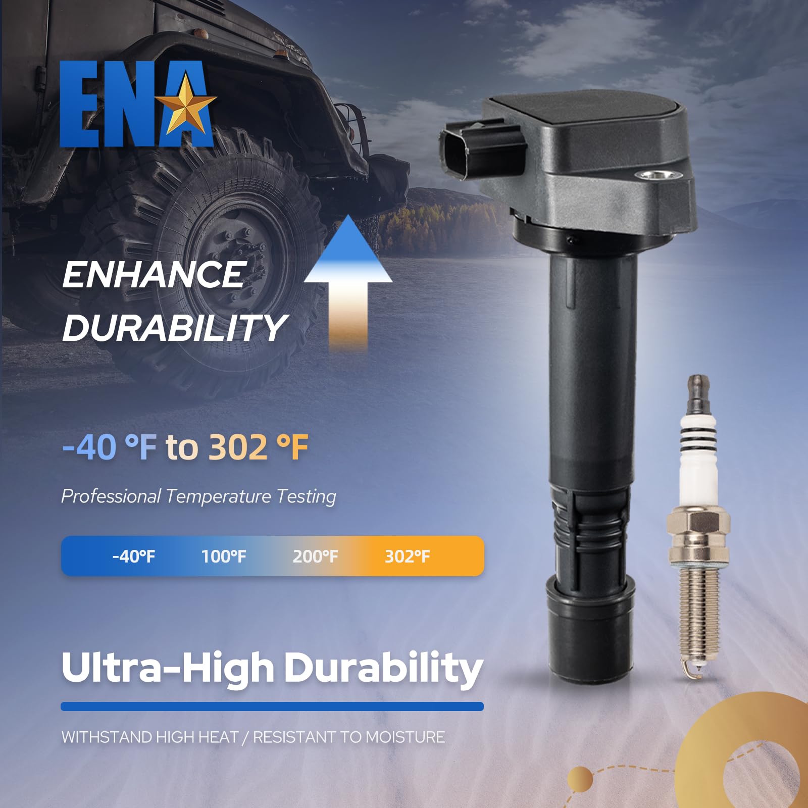 6-Pack UF624 Ignition Coil & 93175 Iridium Spark Plugs - Compatible with Honda Odyssey/Accord/Crosstour/Pilot/Ridgeline & Acura RL/TL/TSX 3.5L V6 (2008-2017) - Engine Performance Upgrade for Smoother Acceleration & Fuel Efficiency