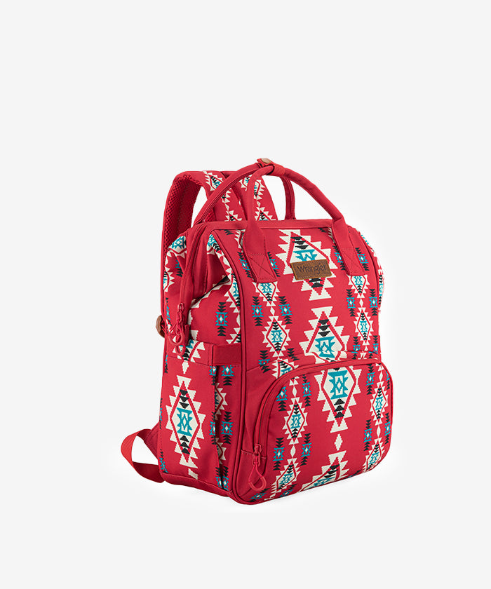 Wrangler Aztec Southwestern Print Diaper Bag - Stylish Baby Essentials Organizer for Travel, Outings & Daily Use