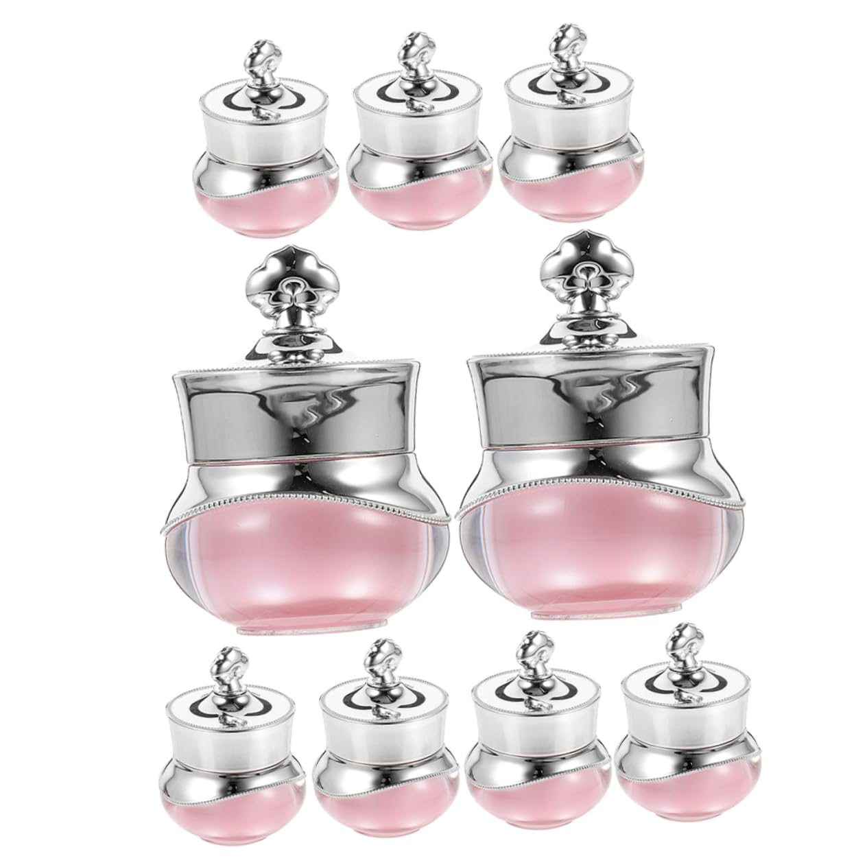 FRCOLOR Acrylic Cream Jars with Lids - 18 Pack for Travel & Cosmetics Storage