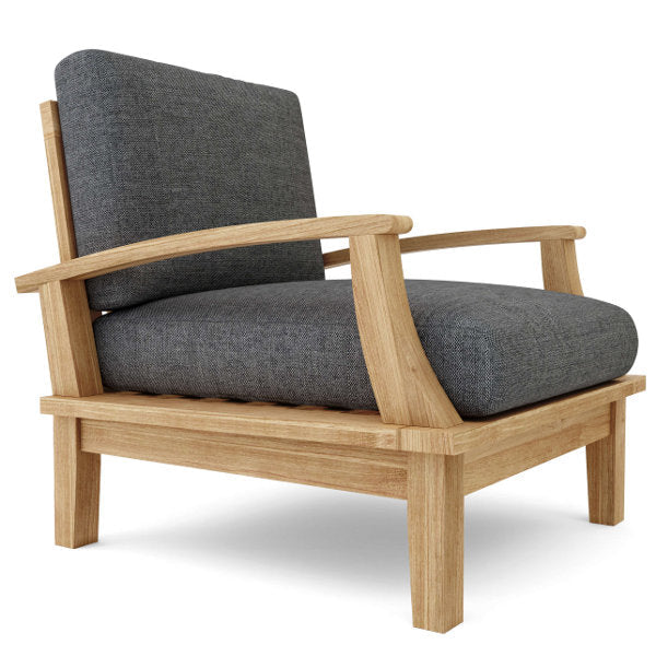 Brianna Deep Seating Armchair with Cushion - Modern Comfortable Lounge Chair for Living Room, Patio & Outdoor Relaxation