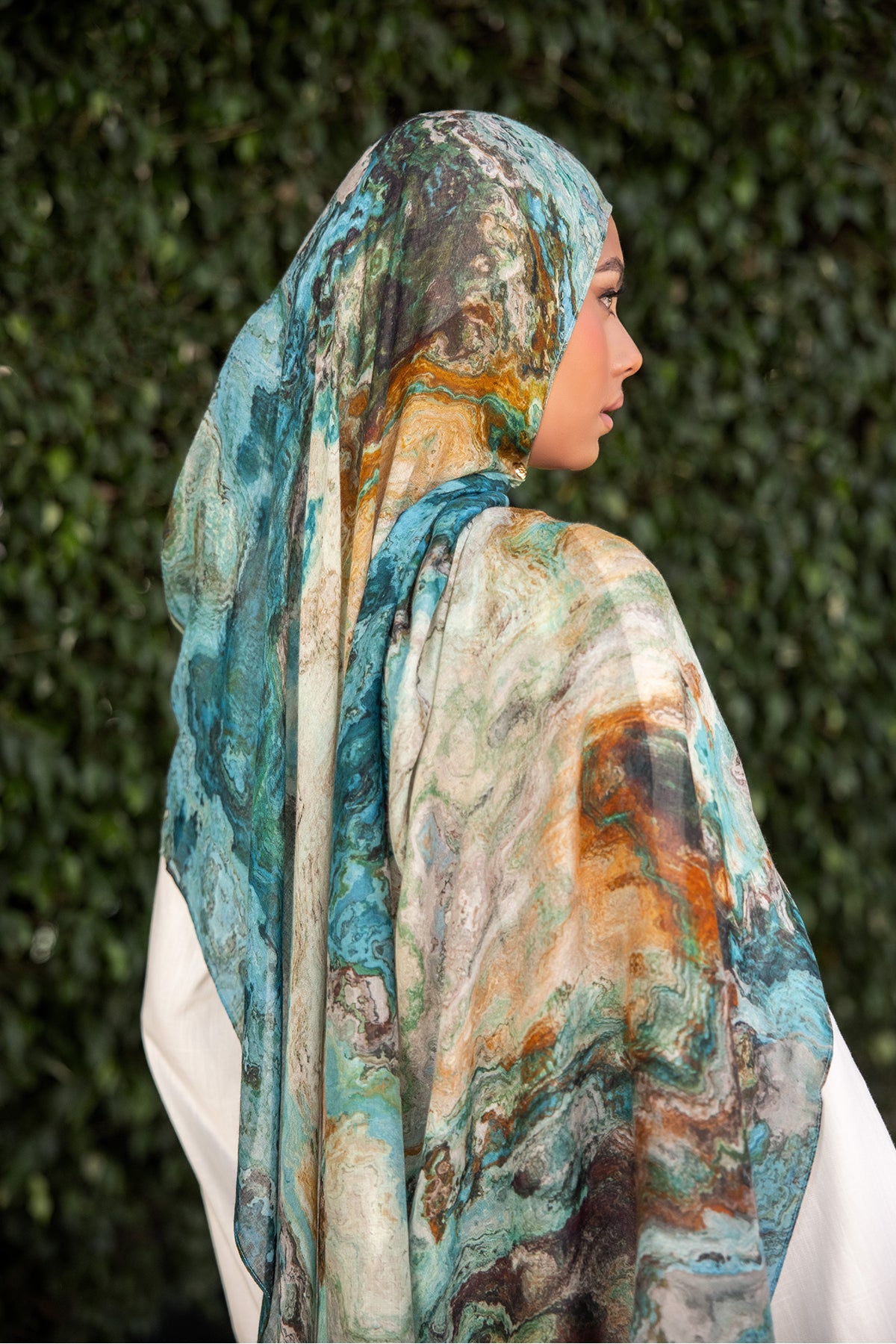Ember Print Modal Hijab - Soft, Breathable & Stylish Headscarf for Women - Perfect for Daily Wear, Work & Special Occasions