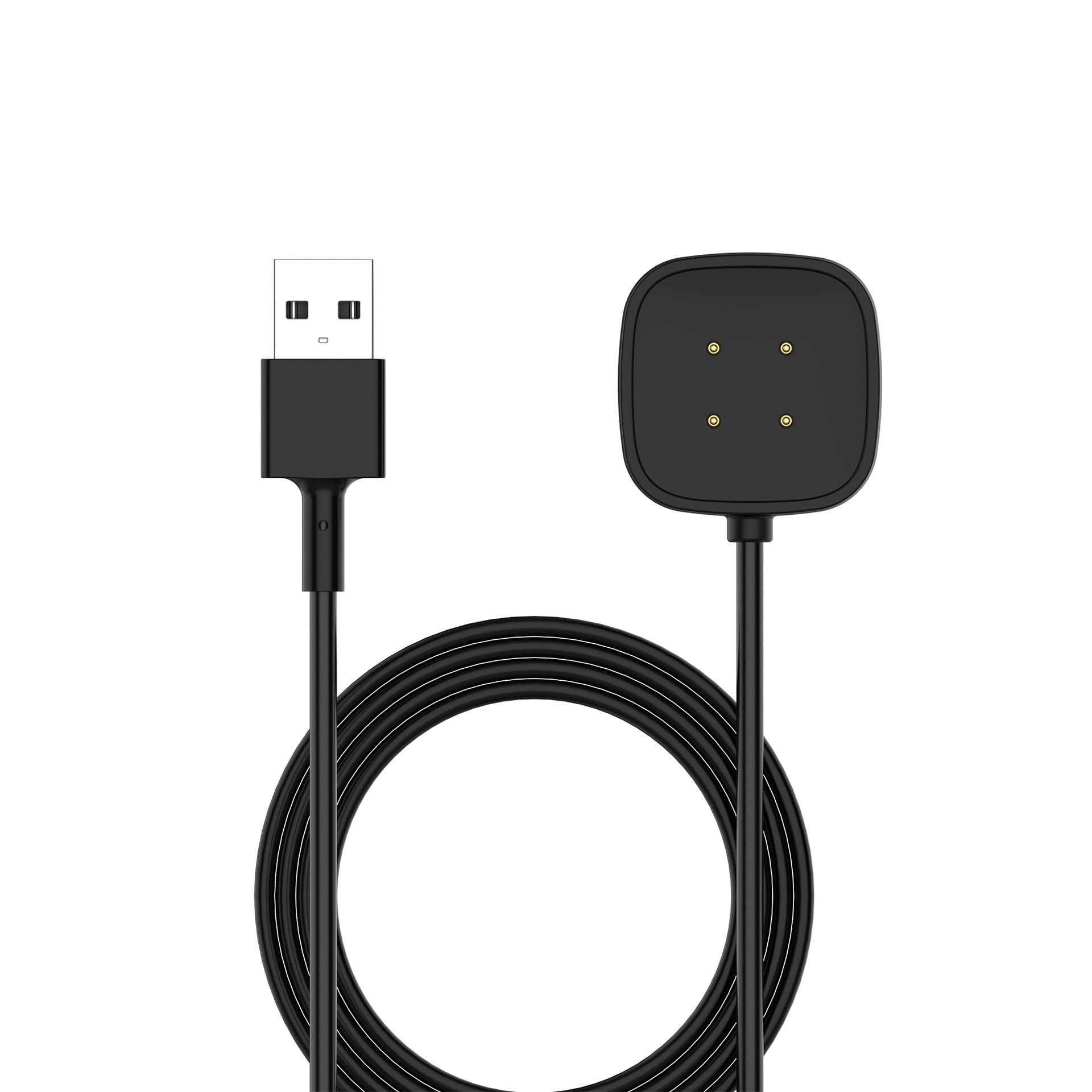 1M USB Magnetic Charging Cable Dock for Fitbit Versa 3/4, Sense/Sense 2 Smartwatch - Replacement Charger with Fast Charging | Perfect for Home, Office & Travel Use