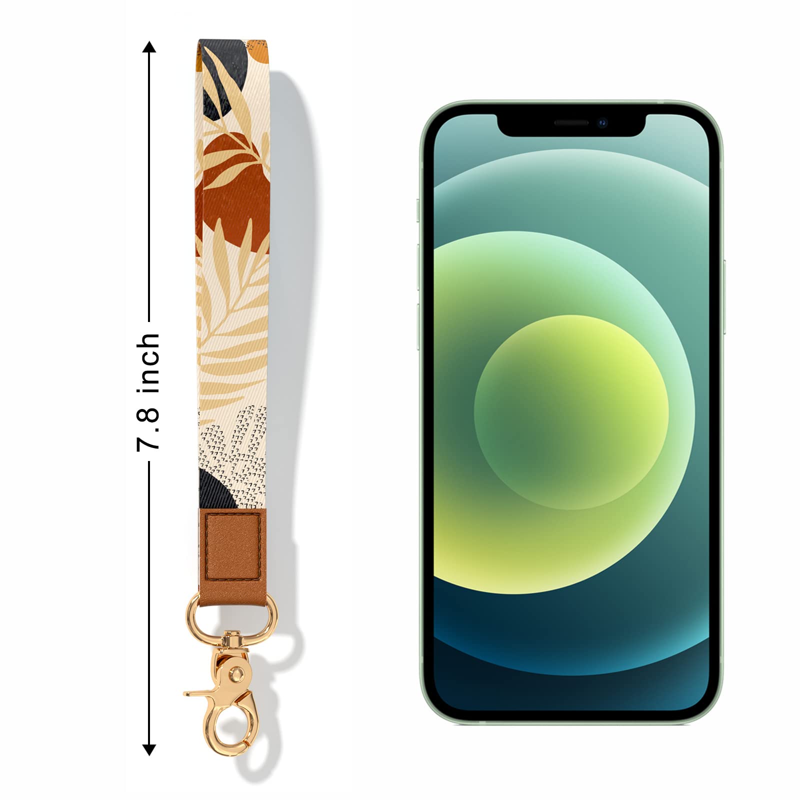 Stylish Wrist Lanyard Keychain for Women & Men - Secure Holder for Car Keys, ID Badges, Cards, Wallet & Phone - Perfect for Work, Travel, Gym & Outdoor Activities