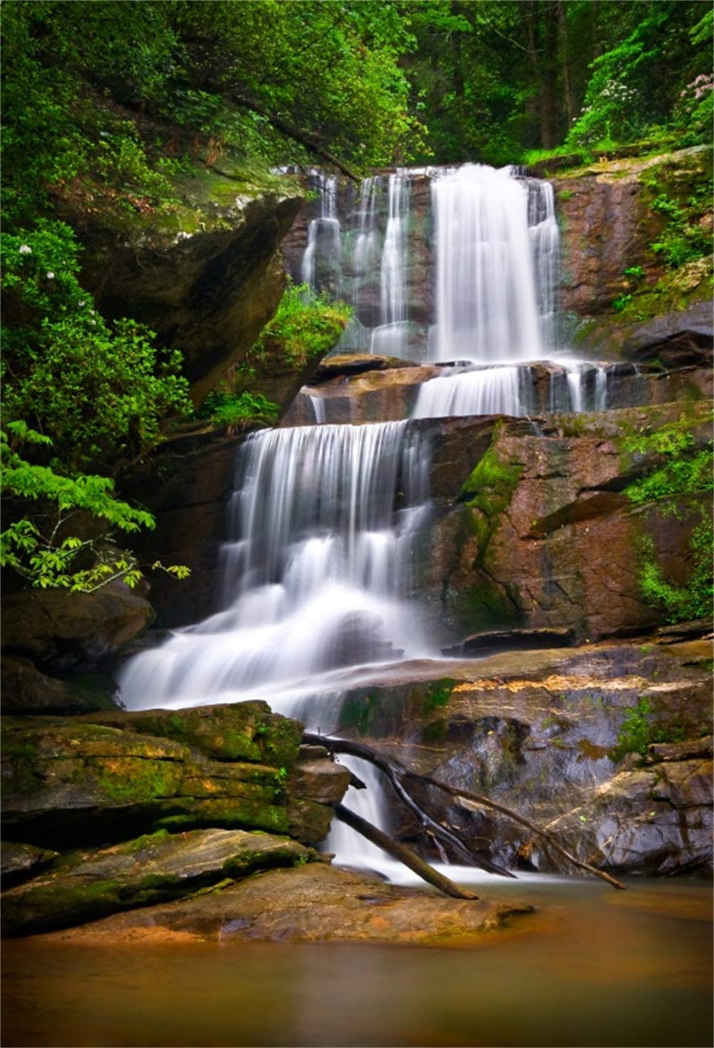 Yeele 5x7ft Waterfall Photography Backdrop - National Park Tropical Rainforest Jungle Background with Cascade Stream for Nature Landscape Travel Photo Shoots | Perfect for Kids & Adult Photo Booth, Studio Props (Ideal for Birthday Parties, Baby Showers & Themed Events)