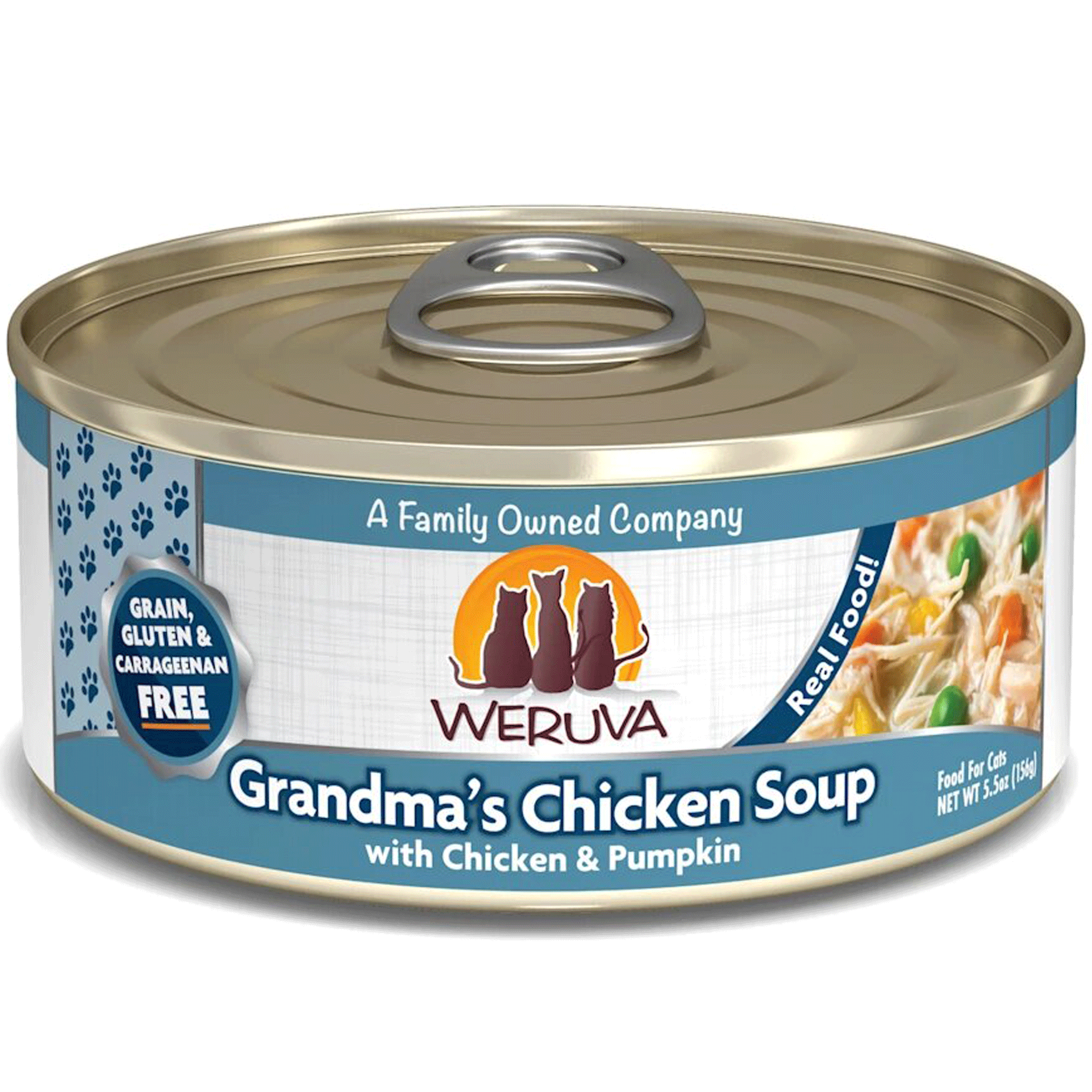 Weruva Grain-Free Grandma's Chicken Soup Wet Cat Food - High Protein, Natural Ingredients for Adult & Senior Cats - Perfect for Picky Eaters & Digestive Health