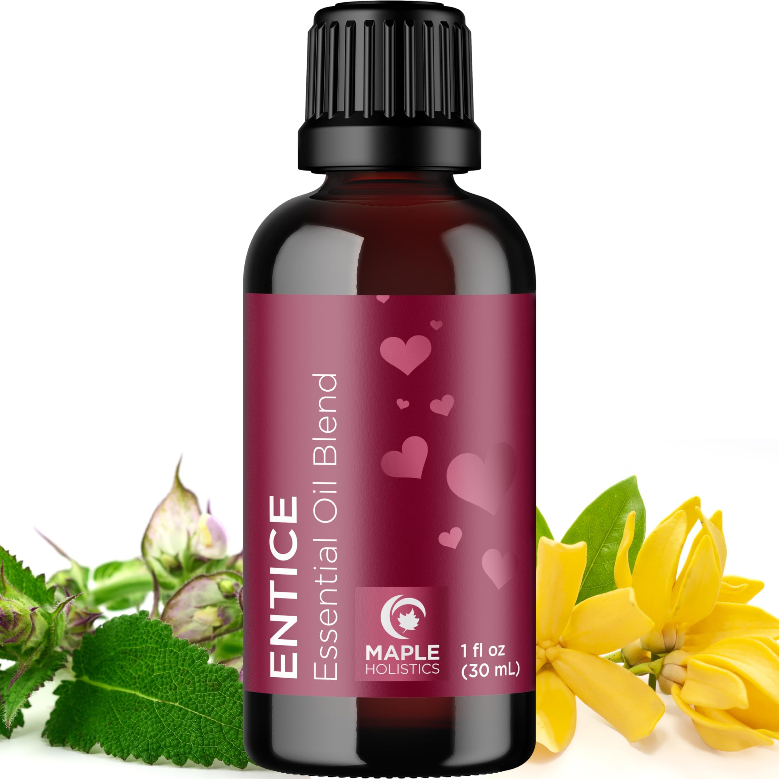 Passionate Romance Essential Oil Blend - Lavender, Palmarosa, Clary Sage & Ylang-Ylang Aromatherapy Oil for Diffusers - Couples Massage & Relaxation Gift Set - Perfect for Date Nights & Romantic Evenings