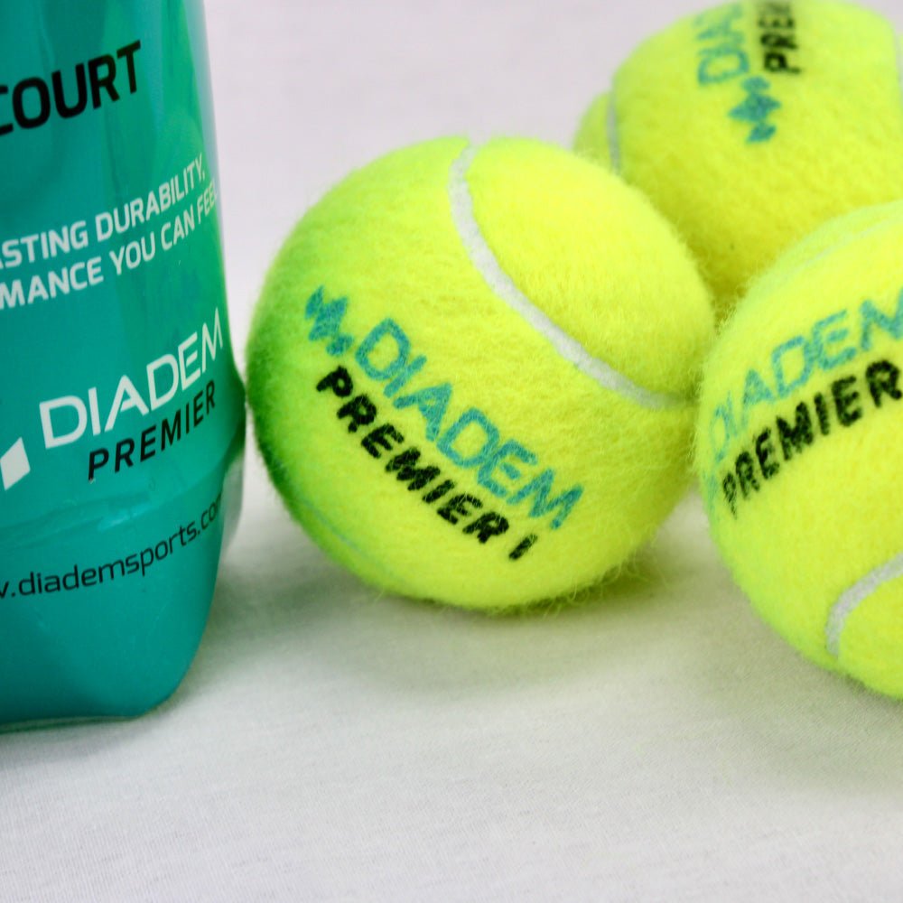 Premium Diadem Premier Regular Duty Tennis Balls - 3 Pack for Training & Match Play | High-Visibility Felt for Outdoor & Indoor Courts | US Open Approved Tennis Equipment