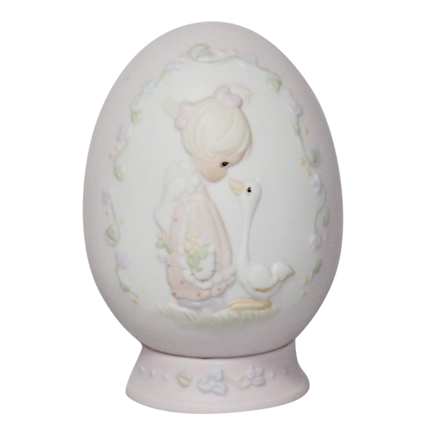 Precious Moments 528617 Make A Joyful Noise 1993 Dated Porcelain Egg - Vintage Collectible Christmas Decoration for Holiday Display & Gift Giving