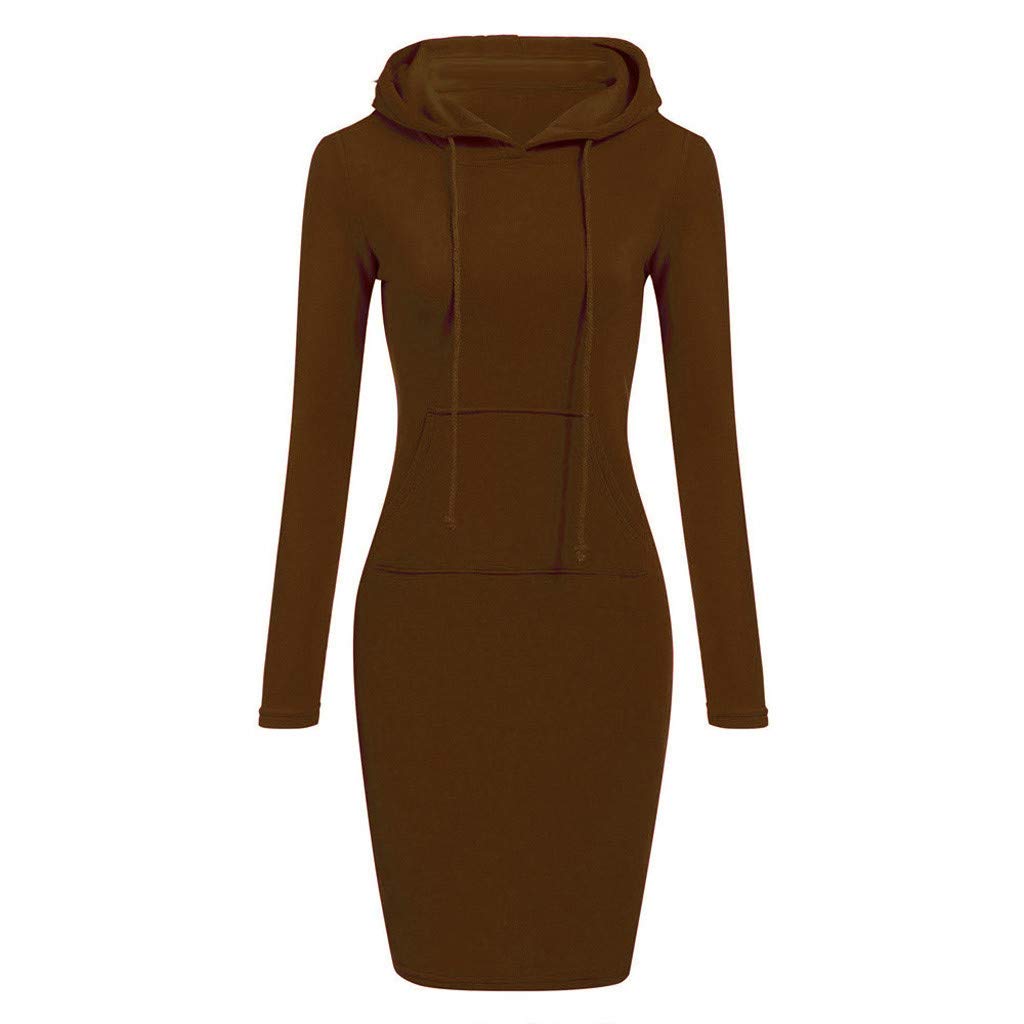 Women's Midi Wrap Dress with Pockets - Long Sleeve Casual Sweater Dress for Work & Date Night | Flattering Pencil Silhouette, Round Neck Tunic Top | Perfect for Office, Parties & Fall Outfits
