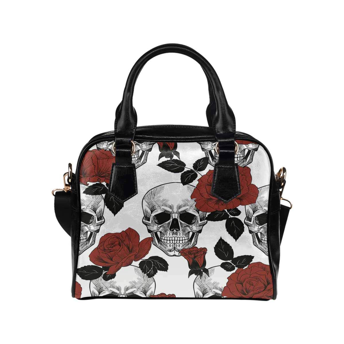 Stylish Skull Flower PU Leather Crossbody Bag for Women - Fashion Shoulder Purse Handbag, Perfect for Daily Use, Work, and Travel