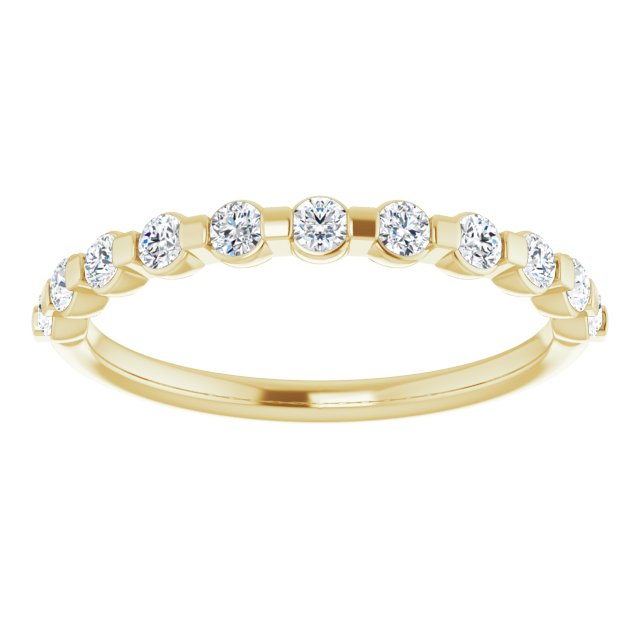 0.34 Carat Round Cut Bar Set Diamond Wedding Band - Elegant Stackable Ring for Women, Perfect for Bridal, Anniversary & Special Occasion Gifts