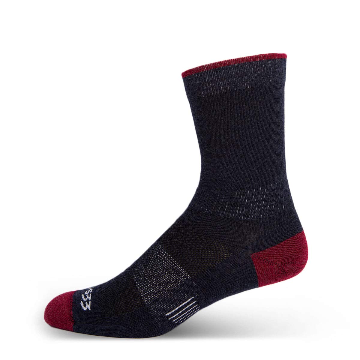 Premium USA Made Merino Wool Hiking Crew Socks - Breathable & Moisture Wicking for Outdoor Adventures, Mountain Climbing & Trail Running - Mountain Heritage Collection