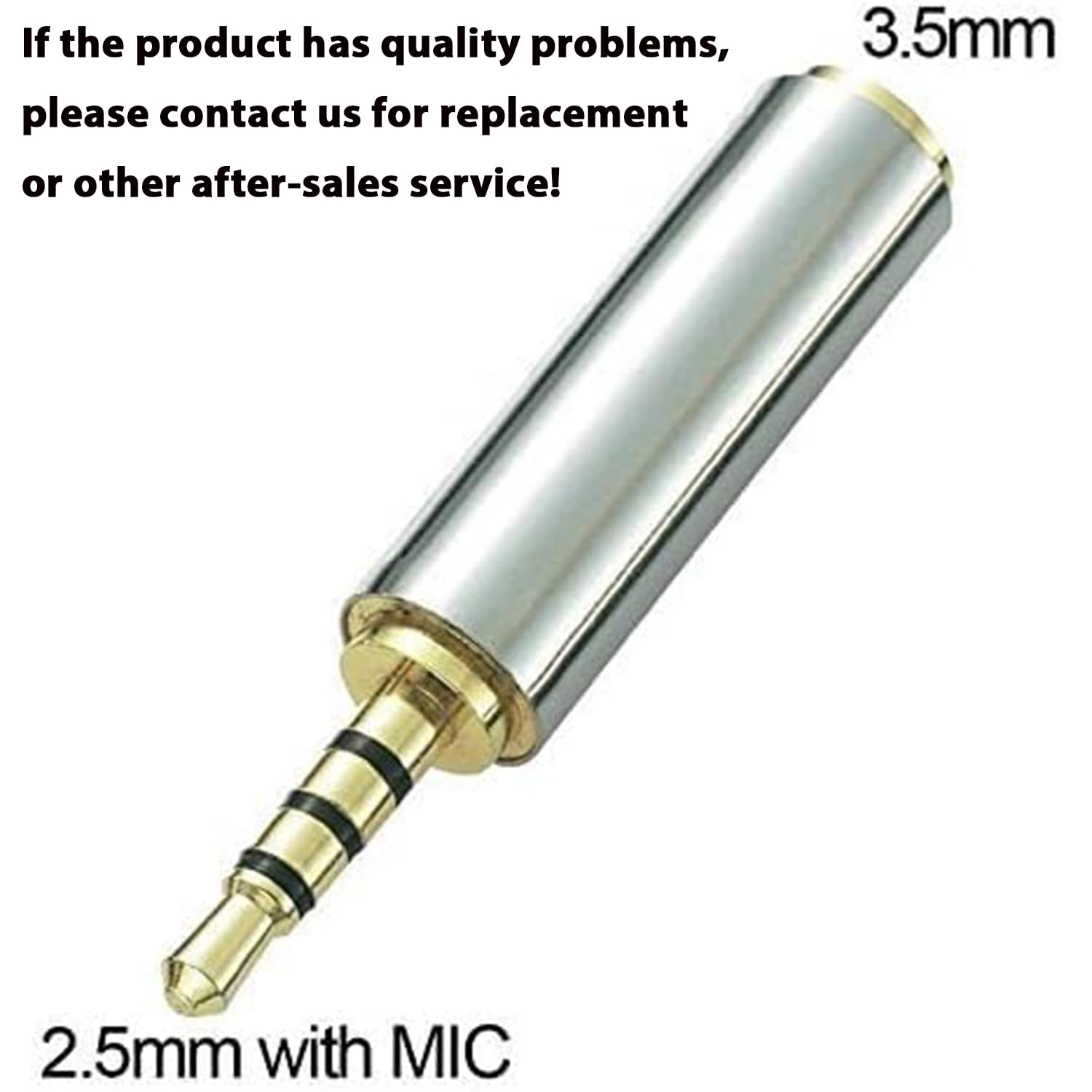 2.5mm Male to 3.5mm Female Gold Plated Audio Adapter - 2 Pack Stereo/Mono Aux Converter for Headphones, Earphones, Headsets - Perfect for Car Audio, Home Theater & Mobile Devices